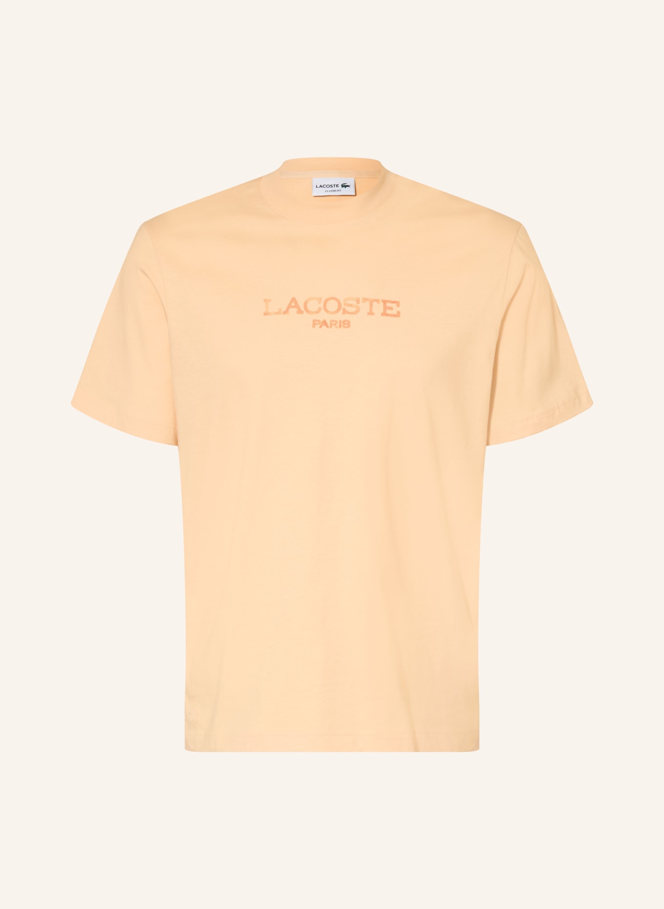 LACOSTE Tričko: TMAVĚ ORANŽOVÁ