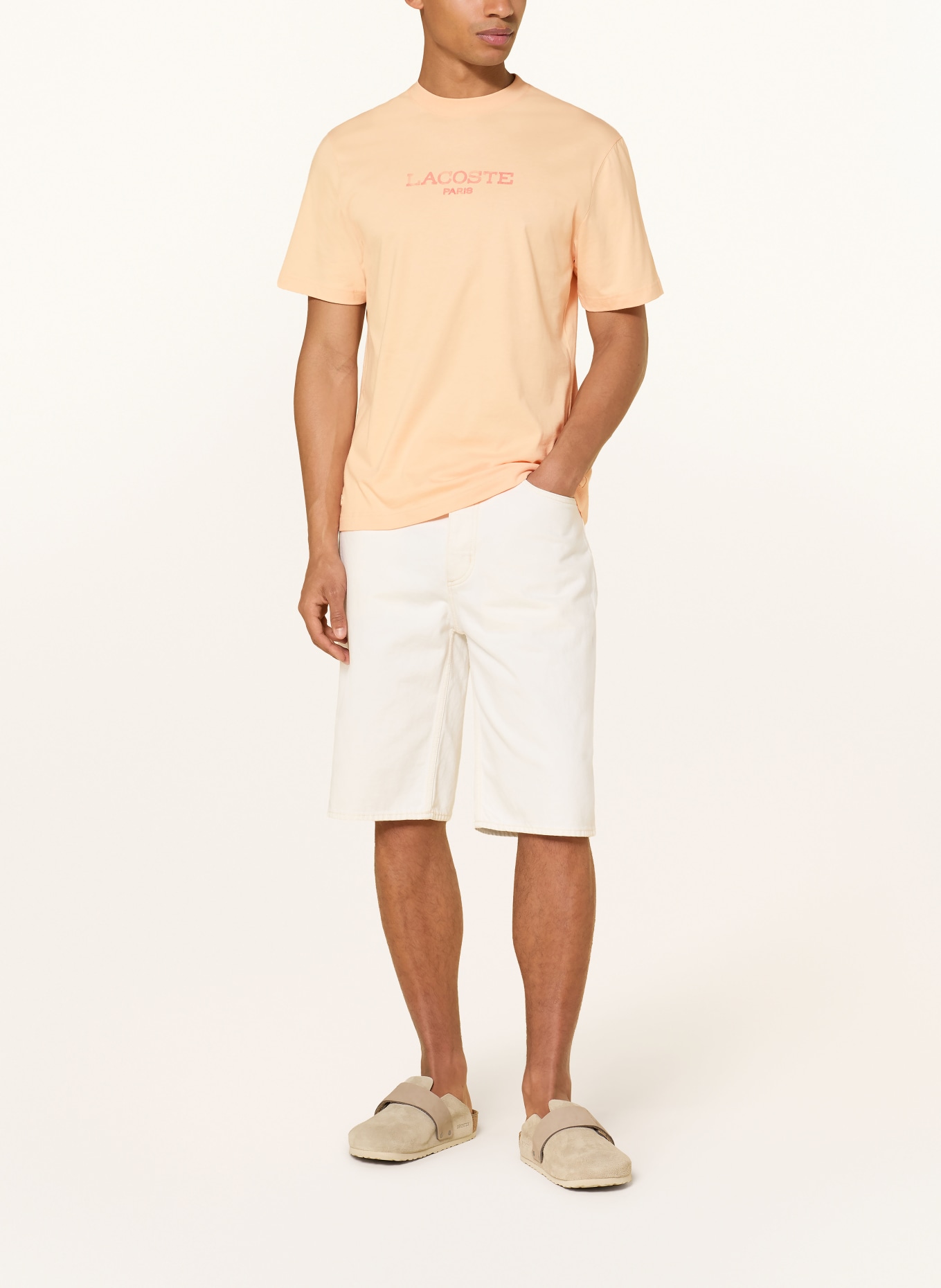 LACOSTE Tričko: TMAVĚ ORANŽOVÁ