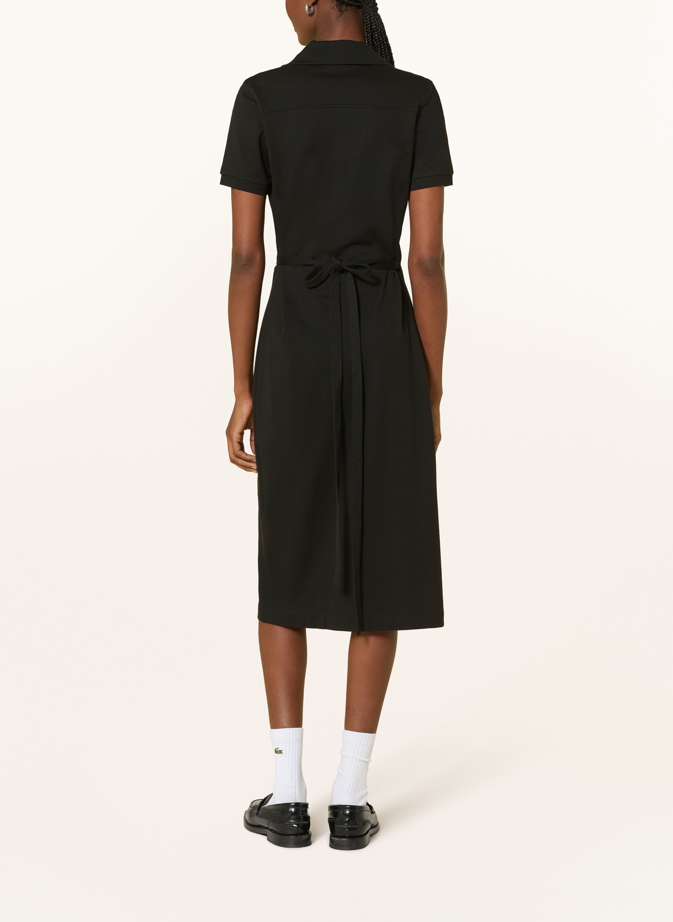 LACOSTE wikkeljurk: ZWART