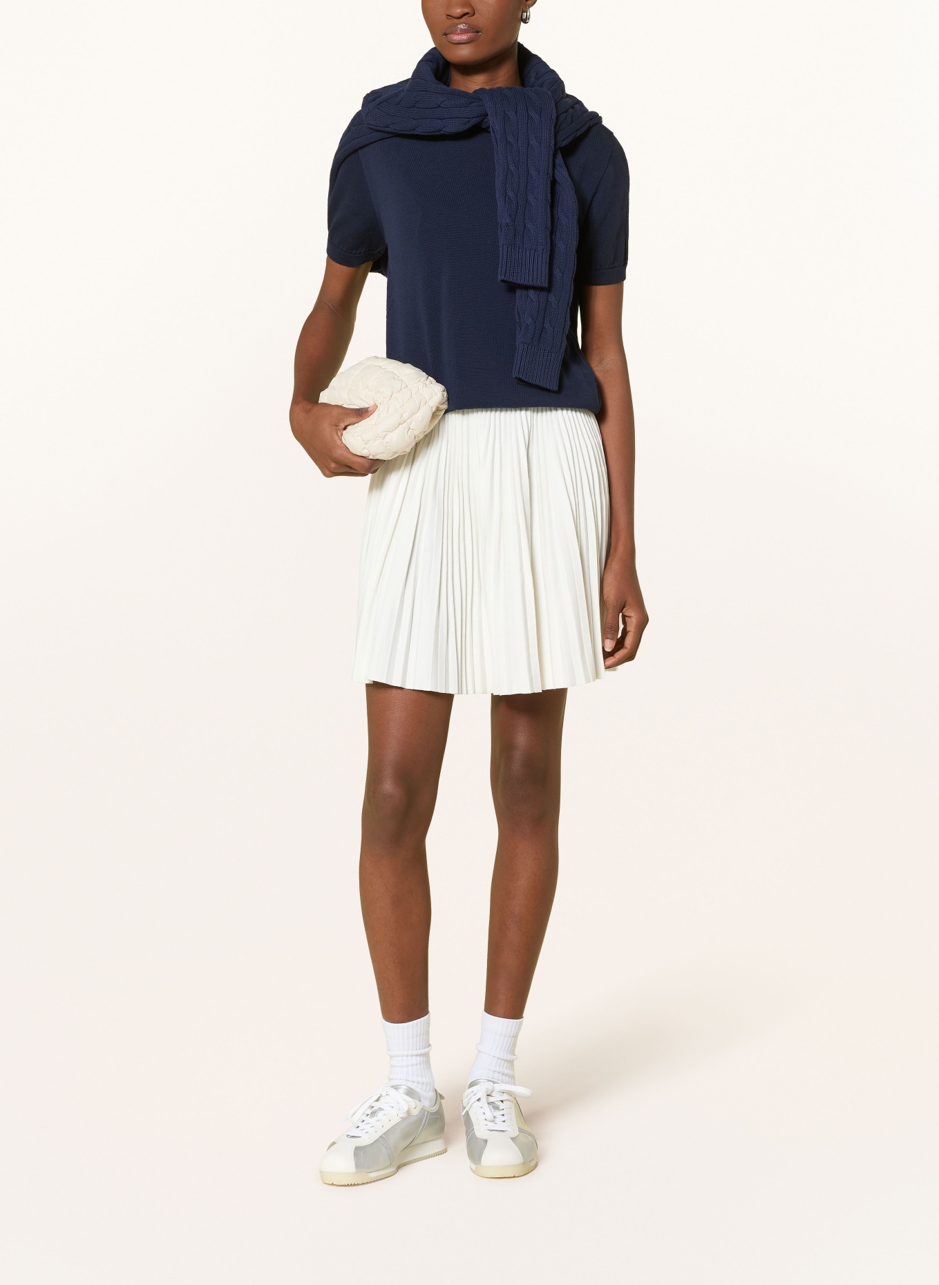 LACOSTE gebreide rok: ECRU