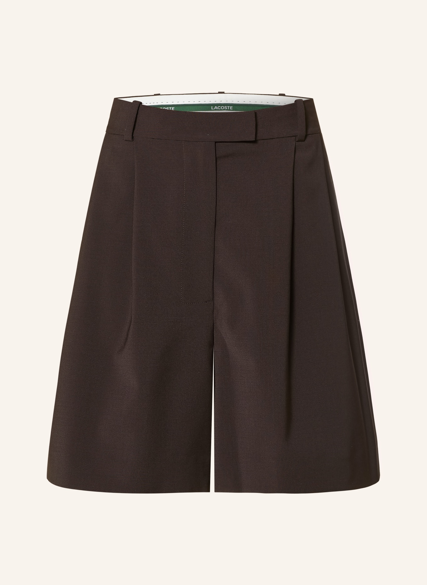 LACOSTE Shorts: DUNKELBRAUN