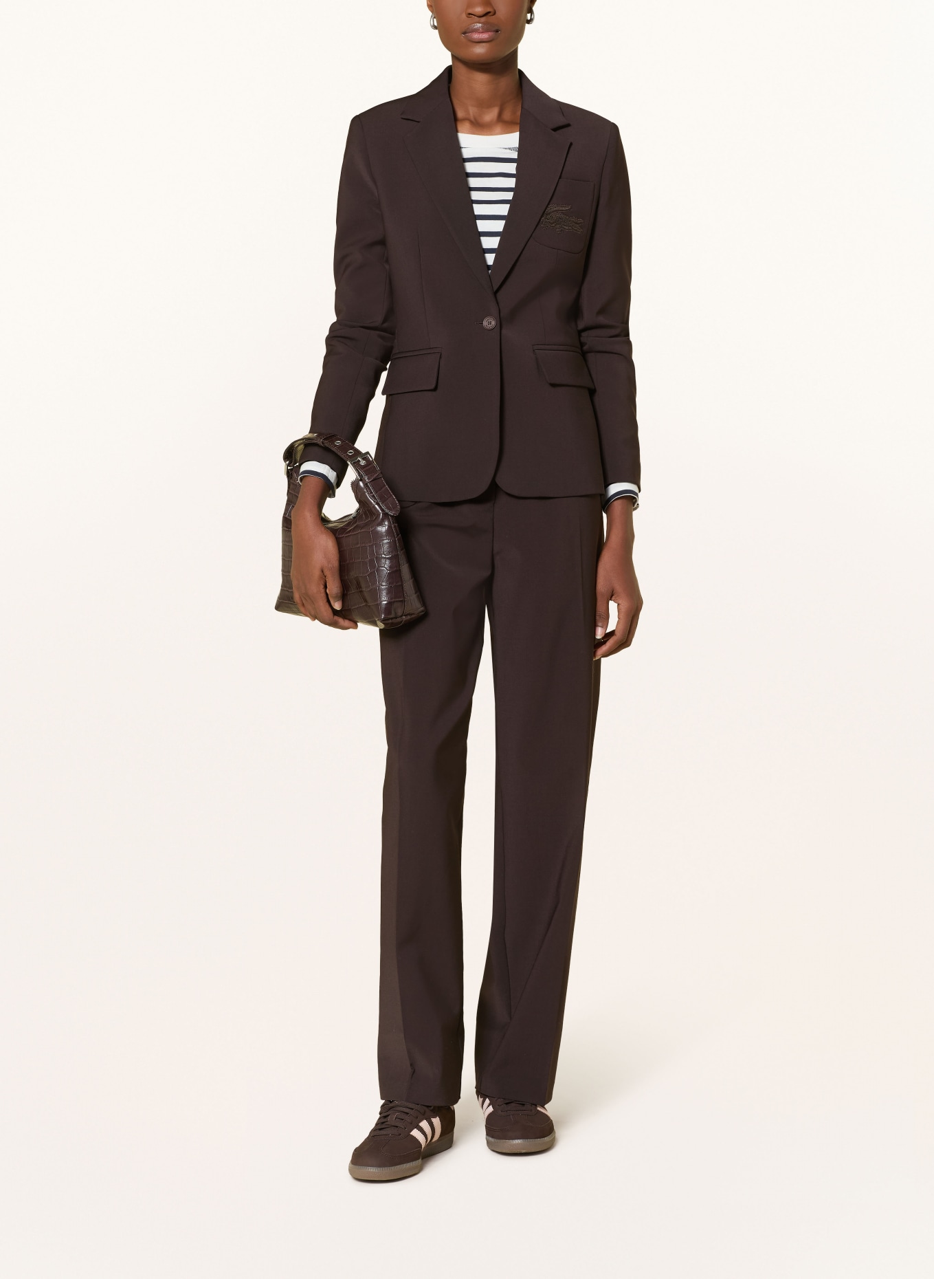 LACOSTE Marlenehose: DUNKELBRAUN