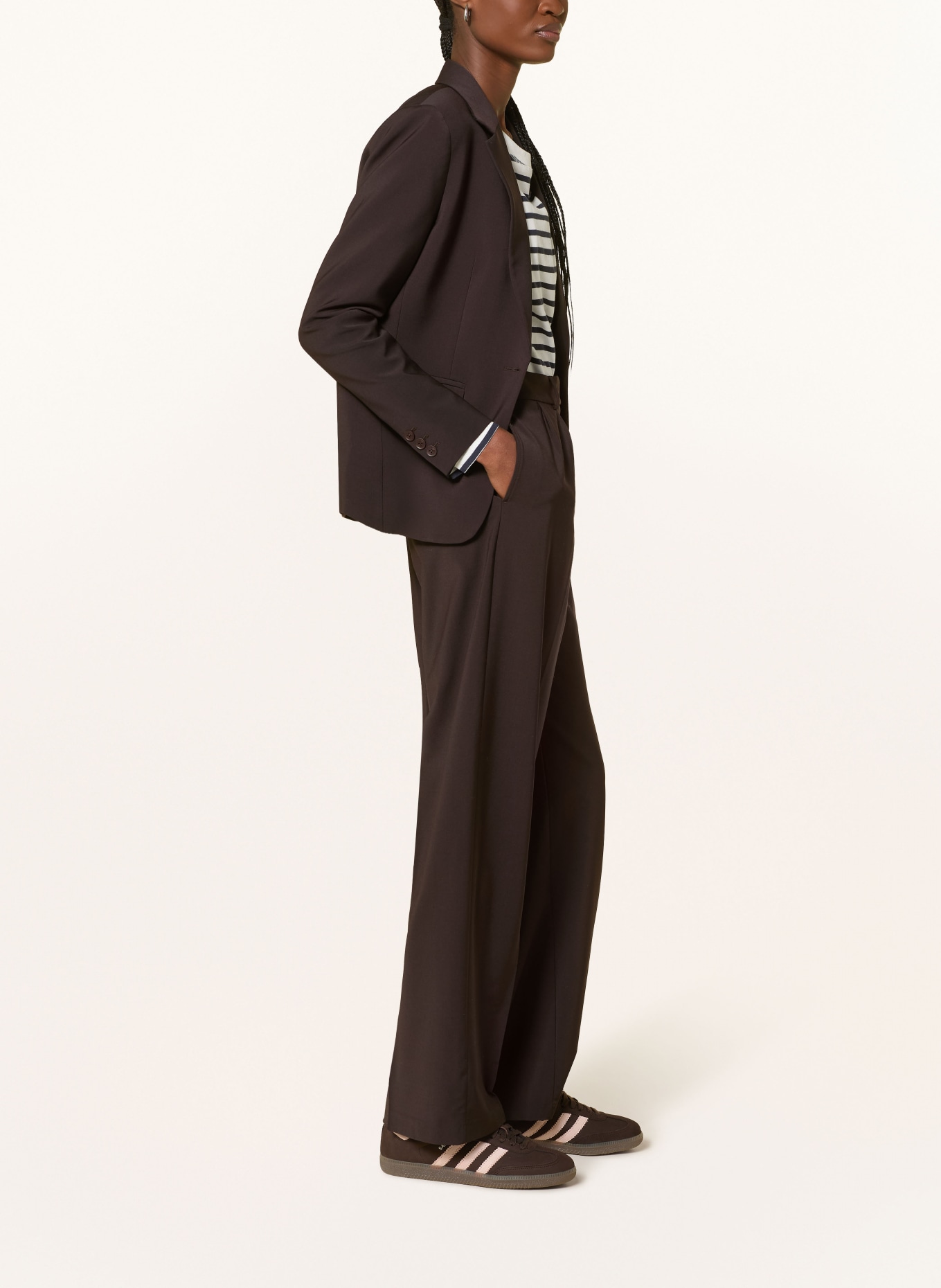 LACOSTE Marlenehose: DUNKELBRAUN