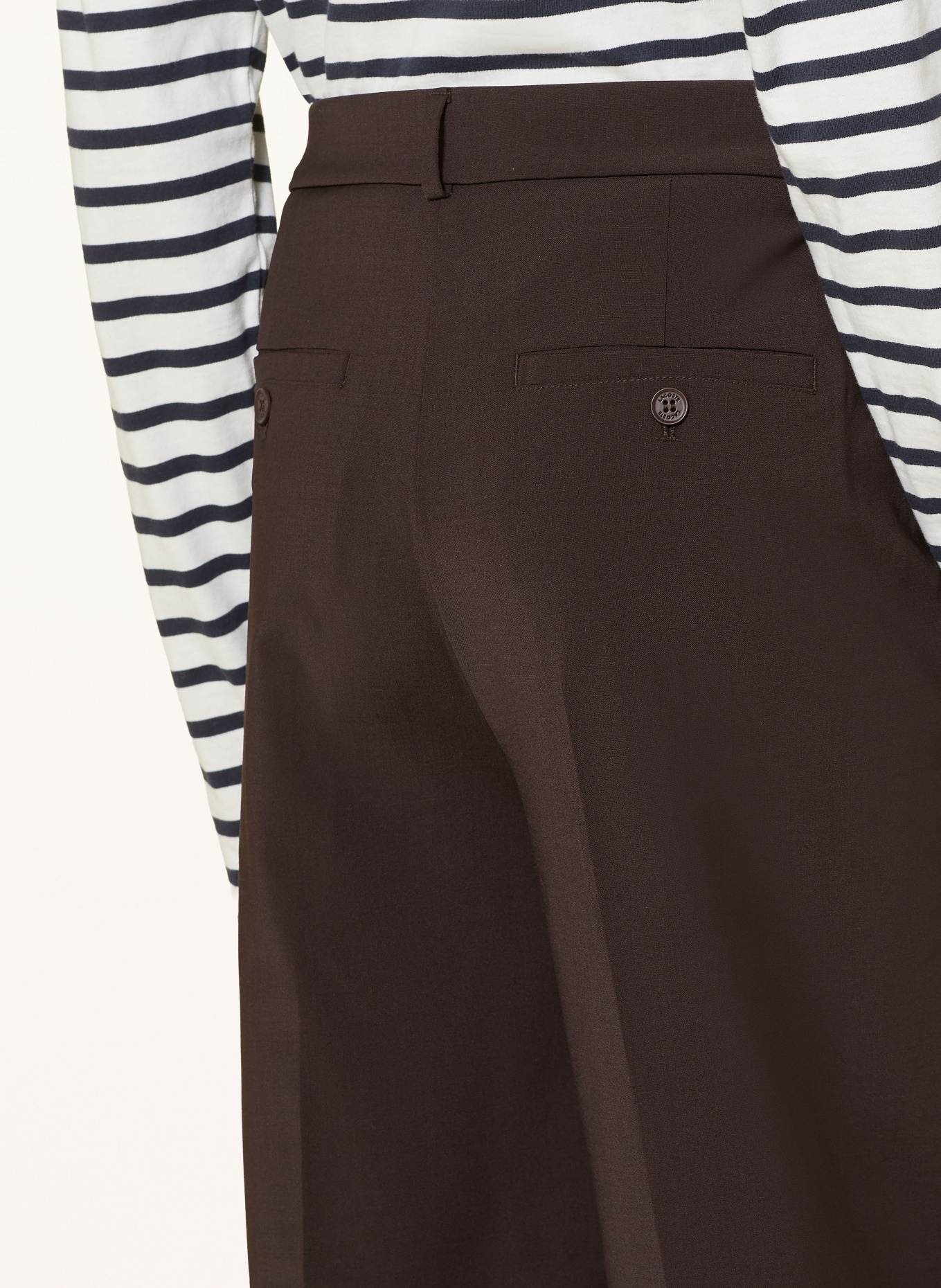 LACOSTE Marlenehose: DUNKELBRAUN