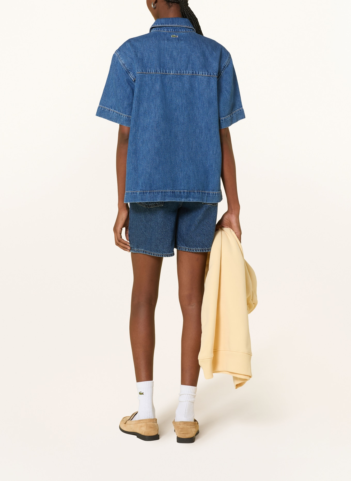 LACOSTE Jeansbluse: BLAU