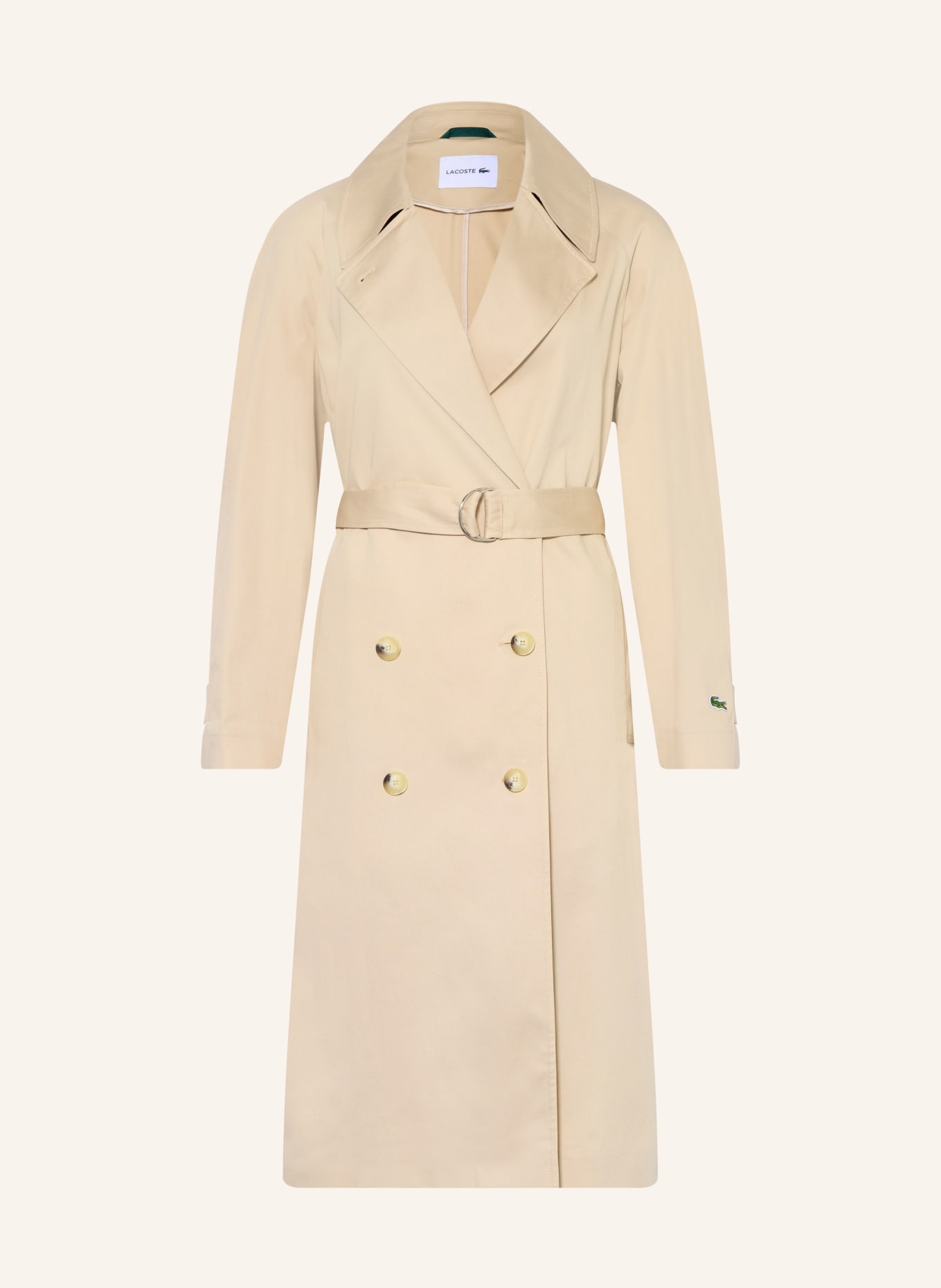 LACOSTE Trenchcoat: BEIGE