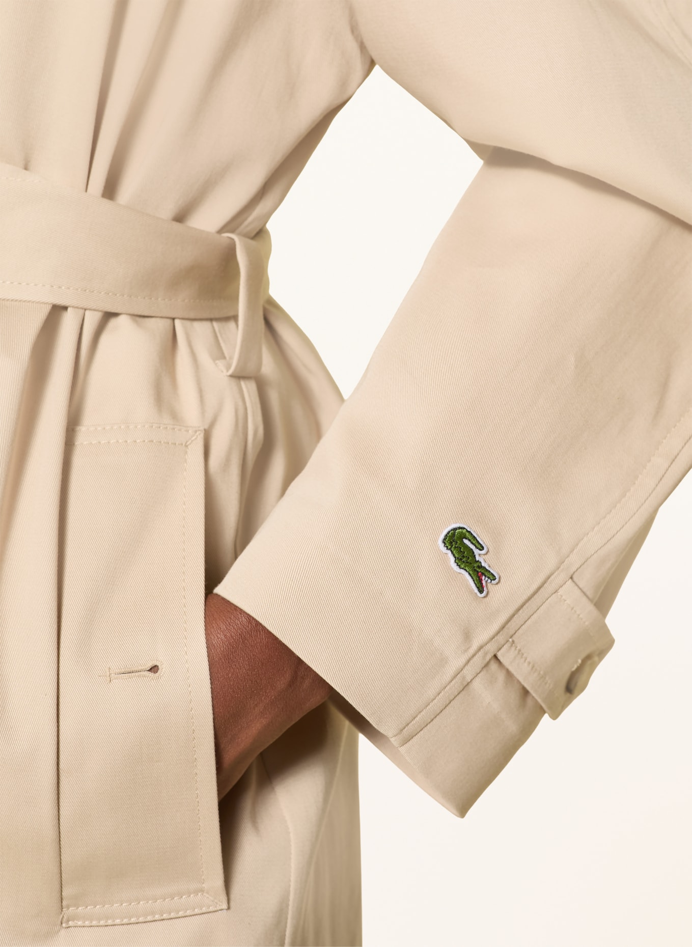 LACOSTE Trenchcoat: BEIGE