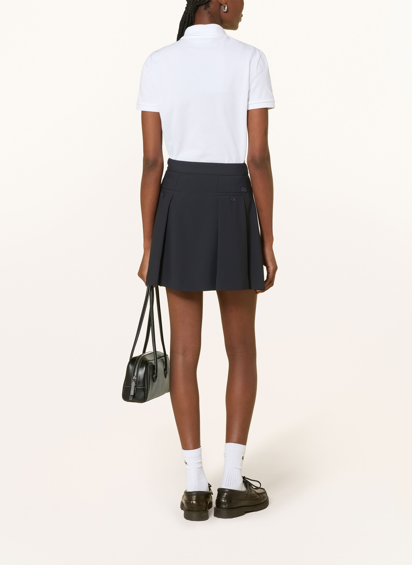 LACOSTE Jupe plissée: BLEU FONCÉ