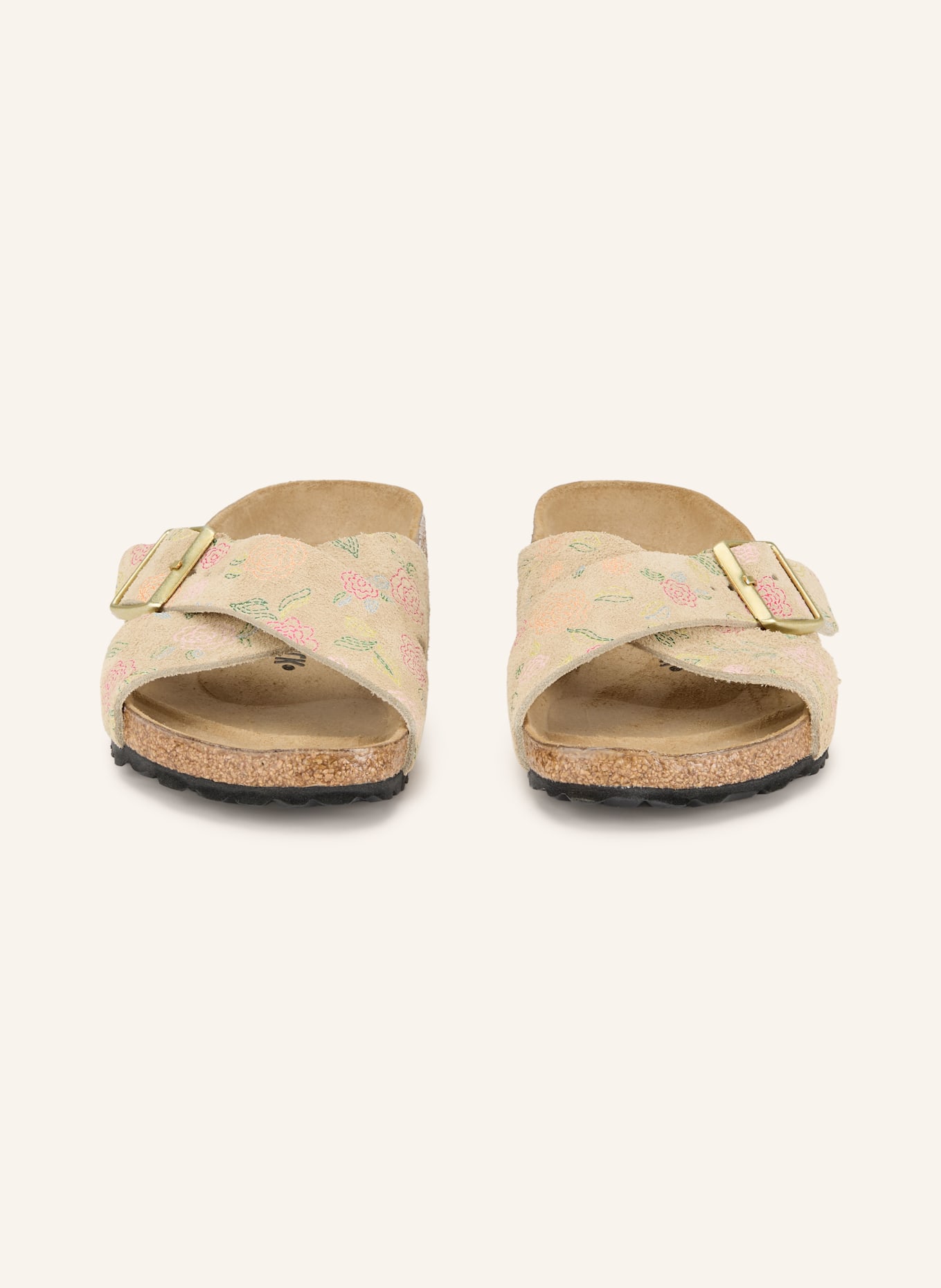 BIRKENSTOCK SIENA Mules: LIGHT BROWN / PINK / GREEN