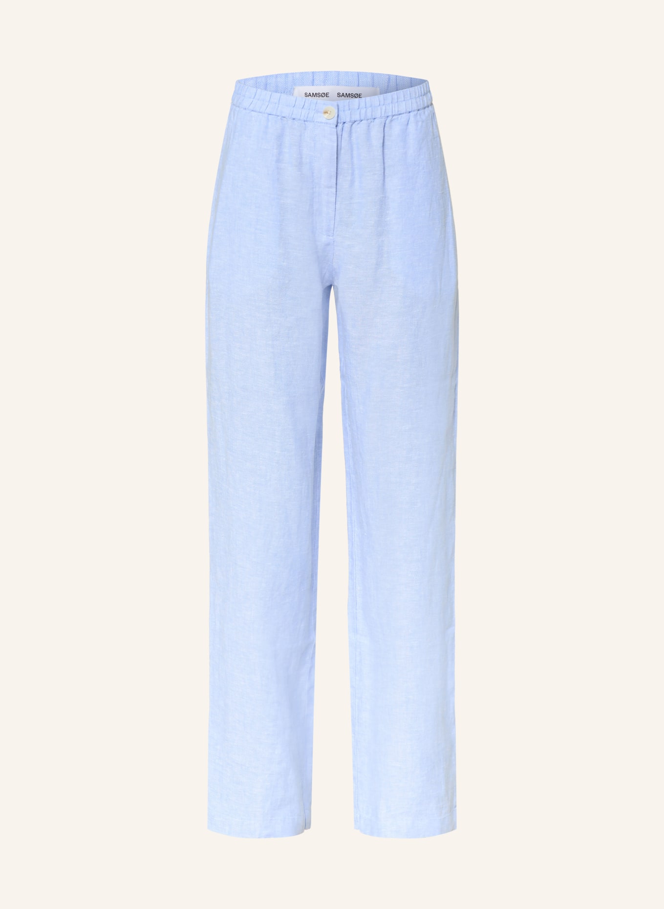 SAMSØE  SAMSØE Pantalon Marlene SATOVES en lin: BLEU CLAIR