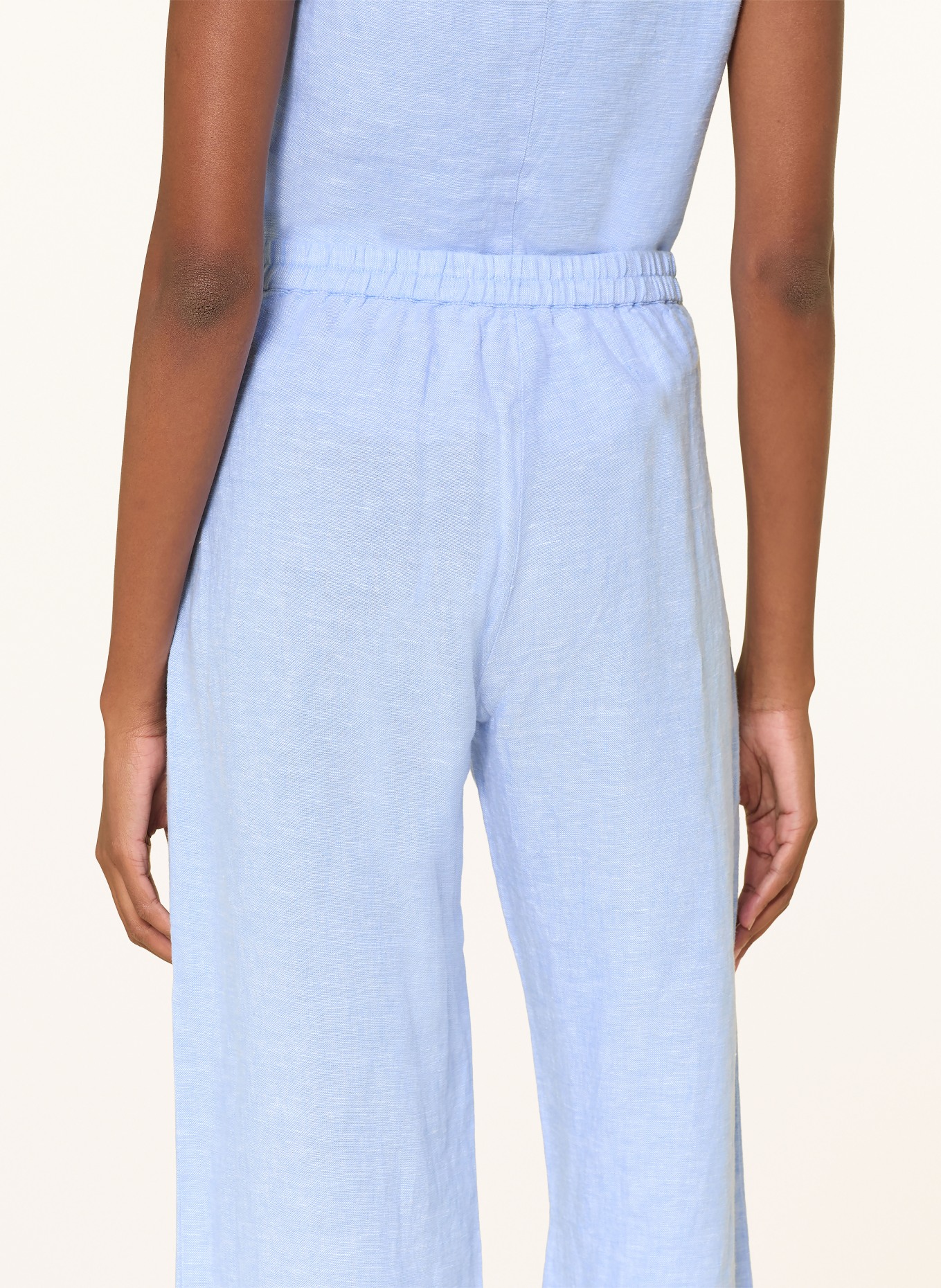 SAMSØE  SAMSØE Pantalon Marlene SATOVES en lin: BLEU CLAIR