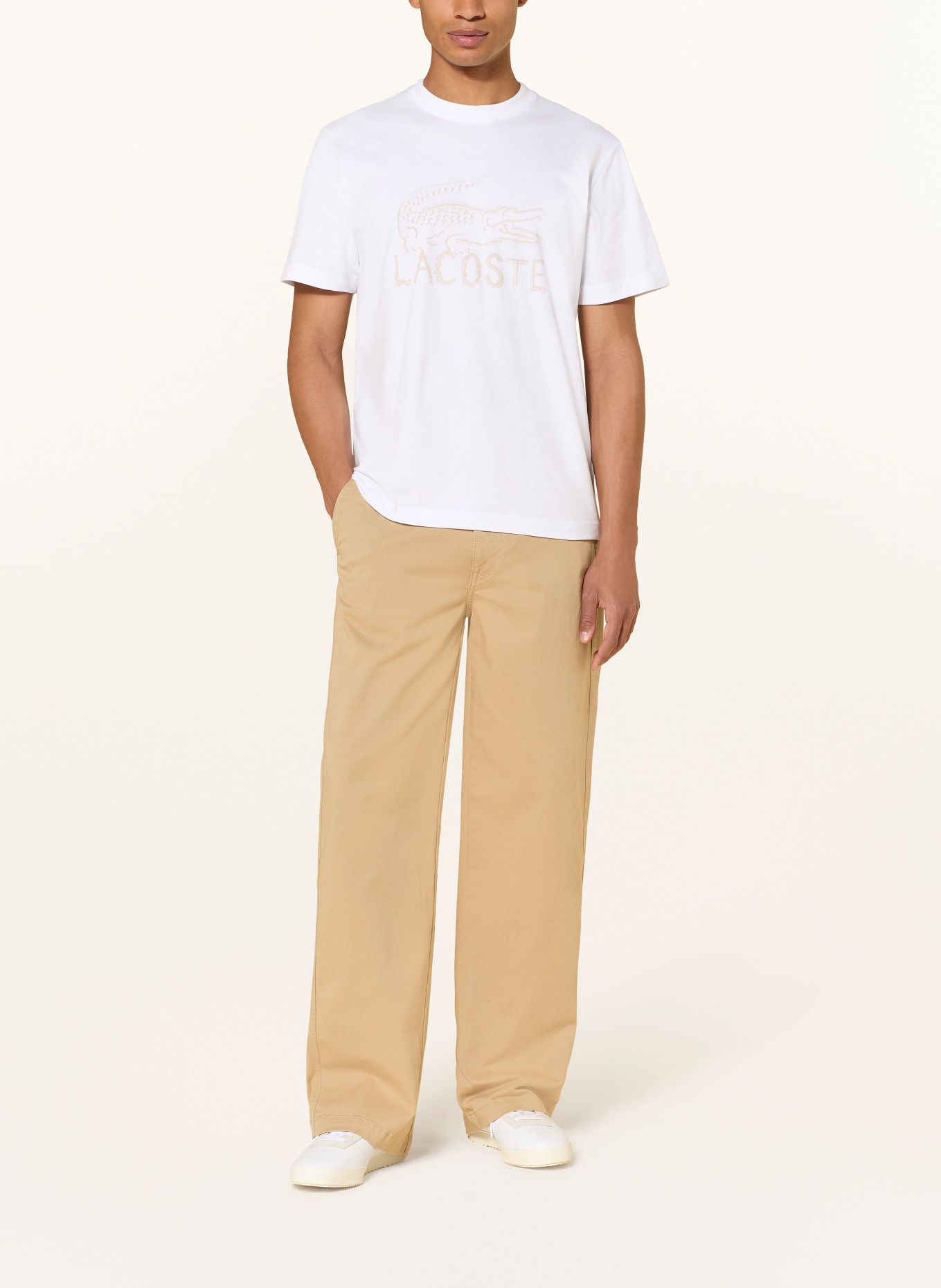 LACOSTE Tričko: BÍLÁ