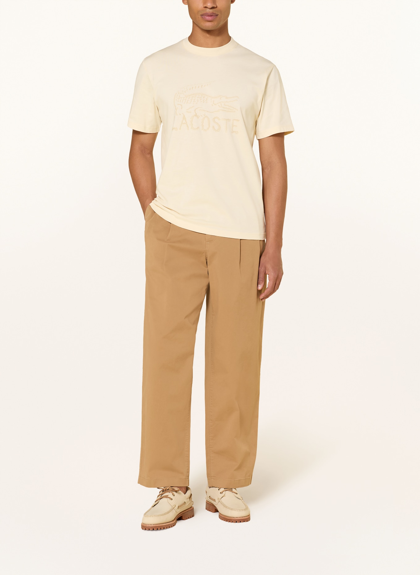 LACOSTE Tričko: TMAVĚ ŽLUTÁ