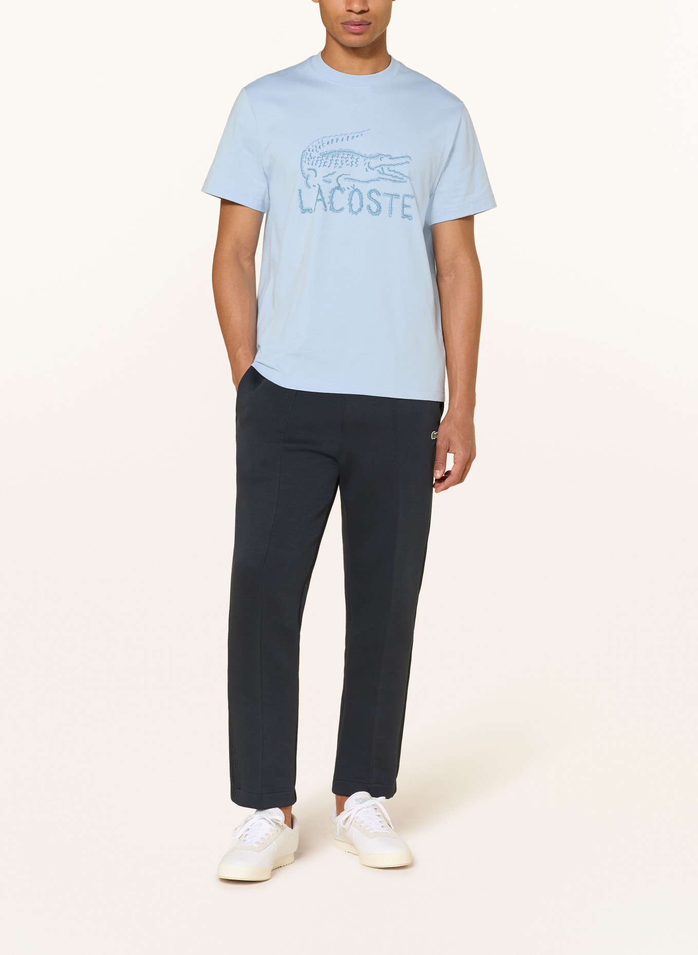 LACOSTE Tričko: TMAVĚ MODRÁ