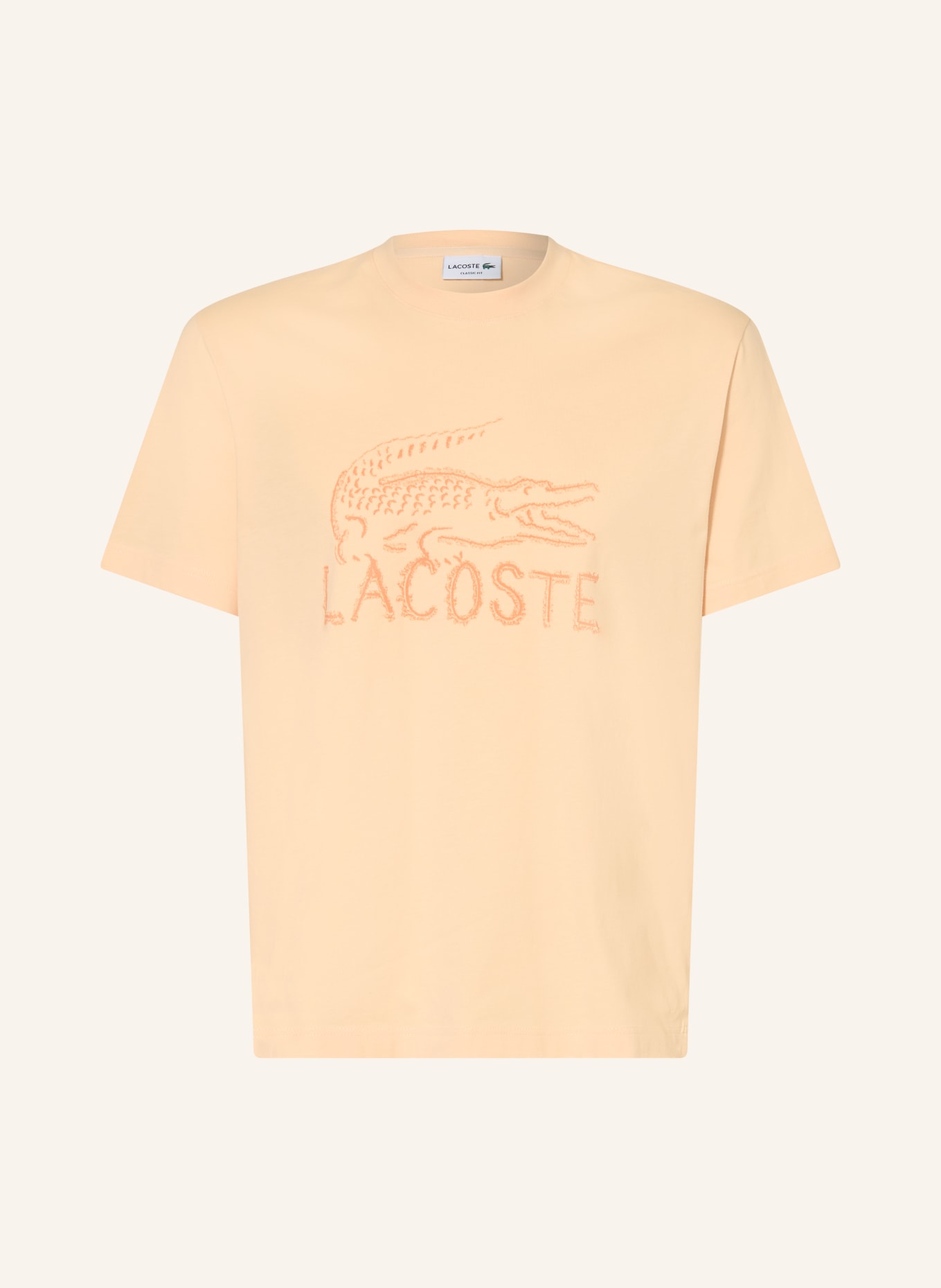 LACOSTE Tričko: TMAVĚ ORANŽOVÁ