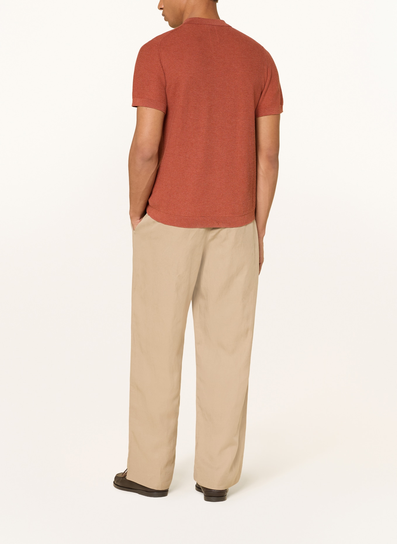 NOWADAYS Knit polo shirt: BROWN