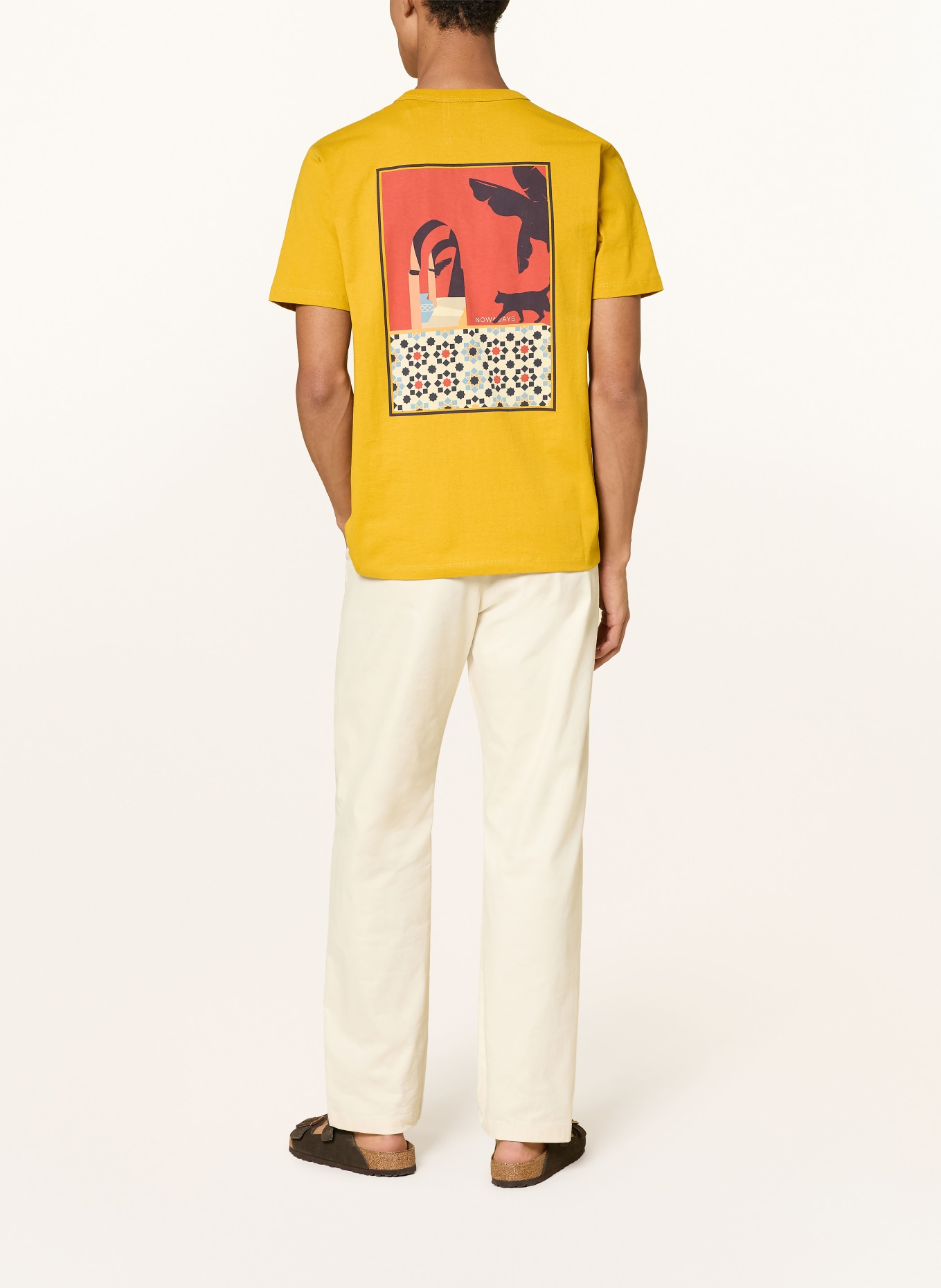 NOWADAYS T-Shirt: DUNKELGELB / DUNKELORANGE / SCHWARZ