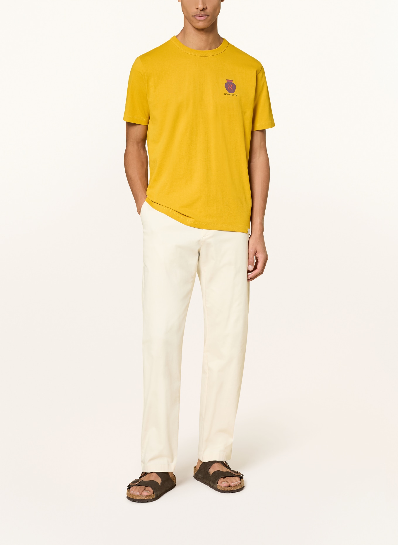 NOWADAYS T-Shirt: DUNKELGELB / DUNKELORANGE / SCHWARZ