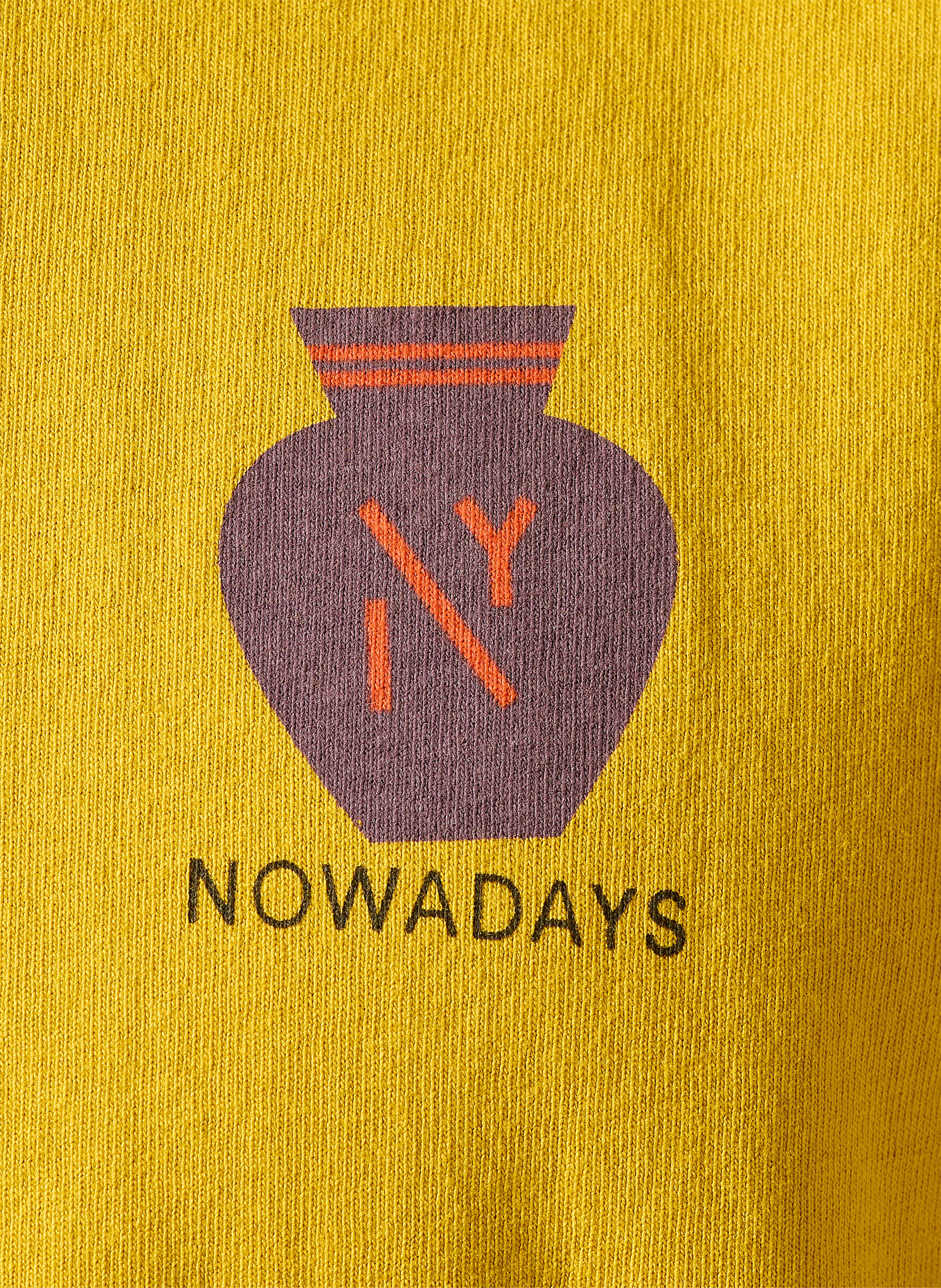 NOWADAYS T-Shirt: DUNKELGELB / DUNKELORANGE / SCHWARZ