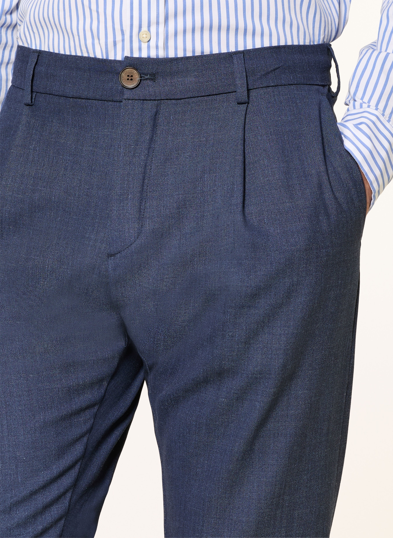 PAUL & SHARK Chino s extra úzkým střihem: TMAVĚ MODRÁ