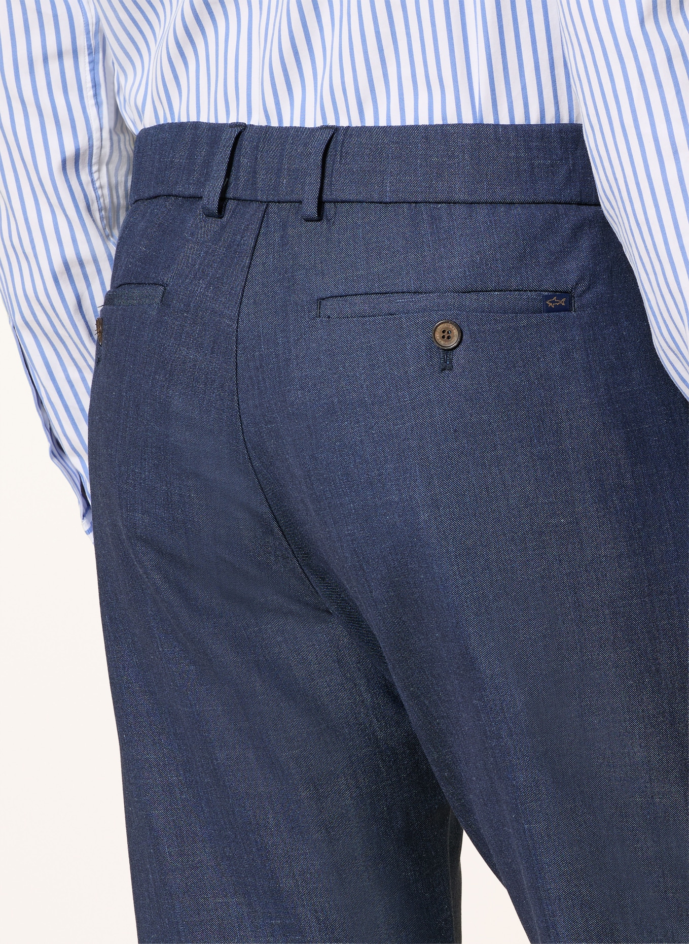 PAUL & SHARK Chino s extra úzkým střihem: TMAVĚ MODRÁ