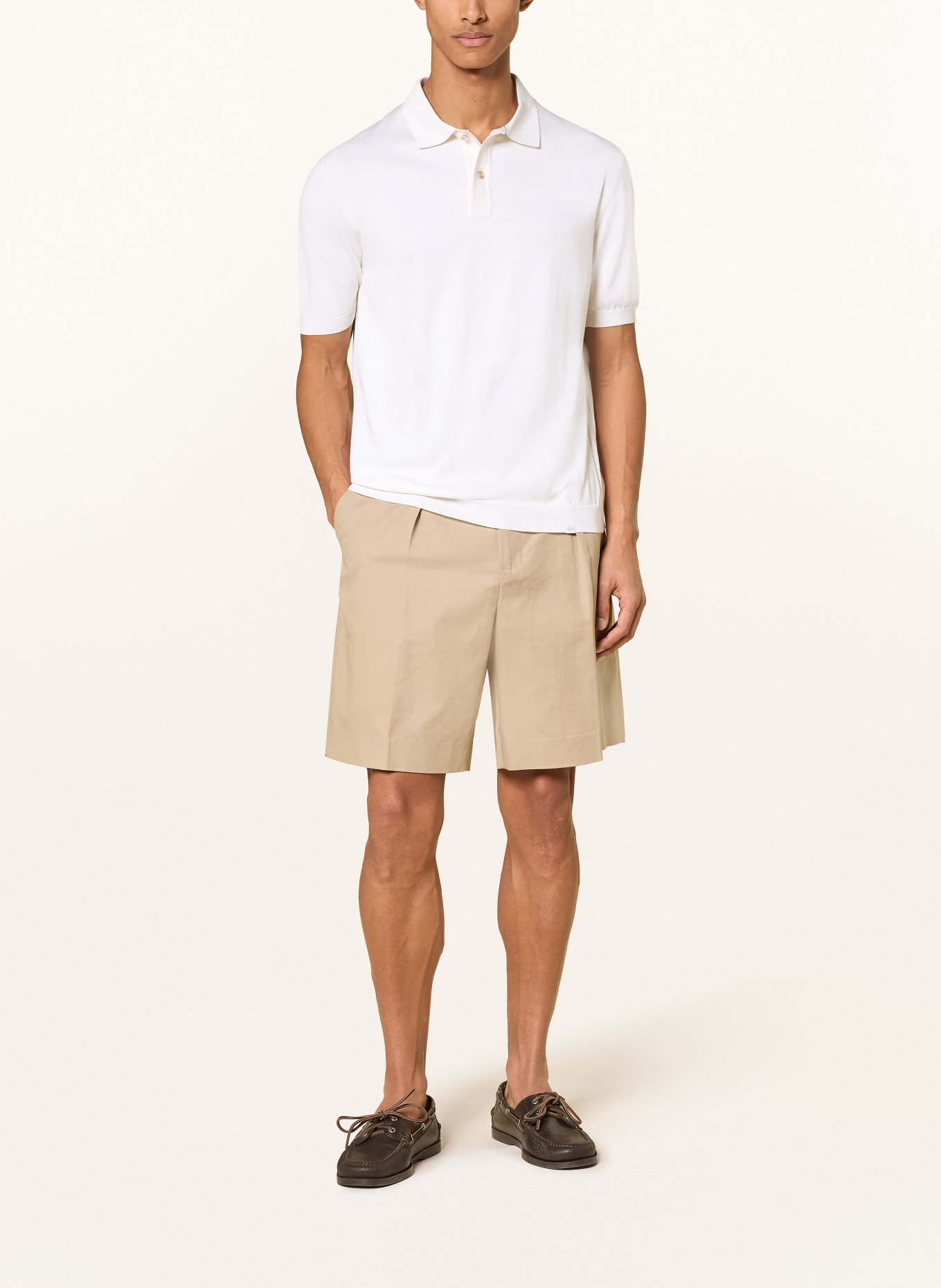 PAUL & SHARK Strick-Poloshirt mit Seide: WEISS