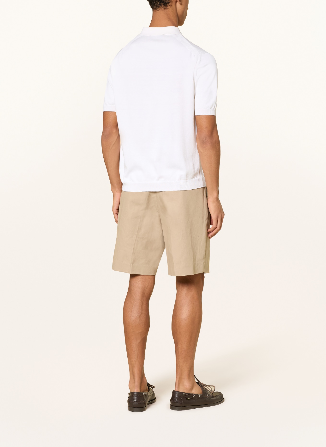 PAUL & SHARK Strick-Poloshirt mit Seide: WEISS