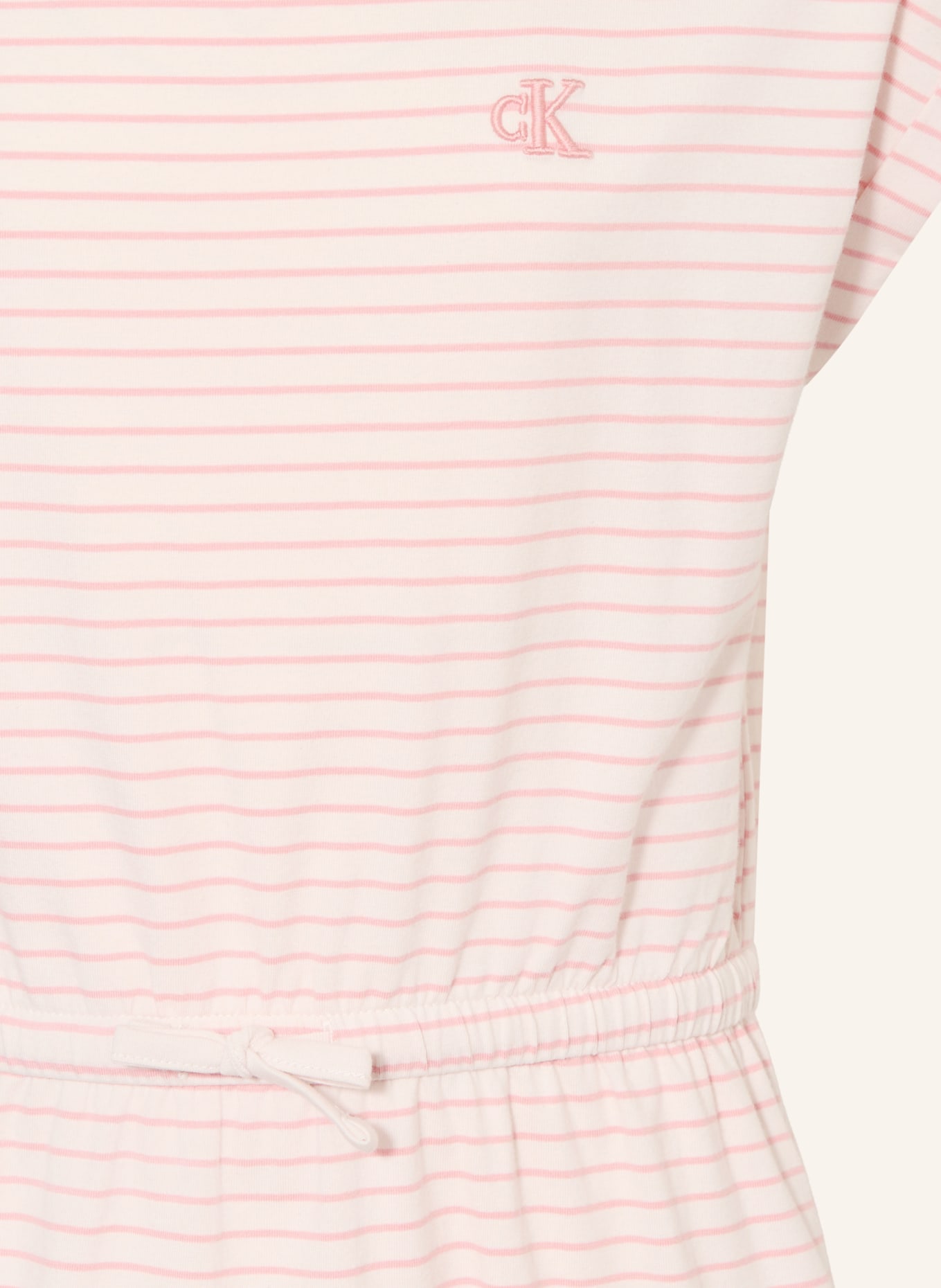 Calvin Klein Jersey dress: WHITE / PINK