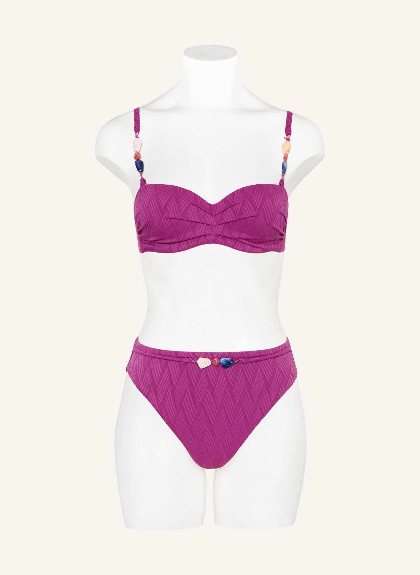 CYELL Základní bikiny TEXTURE VOILA s ozdobnými kamínky: FUCHSIOVÁ