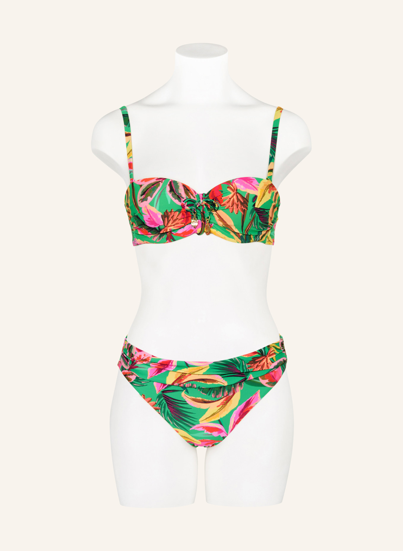 CYELL Základní bikiny FLORAL FOREST: ZELENÁ / RŮŽOVÁ / ŽLUTÁ