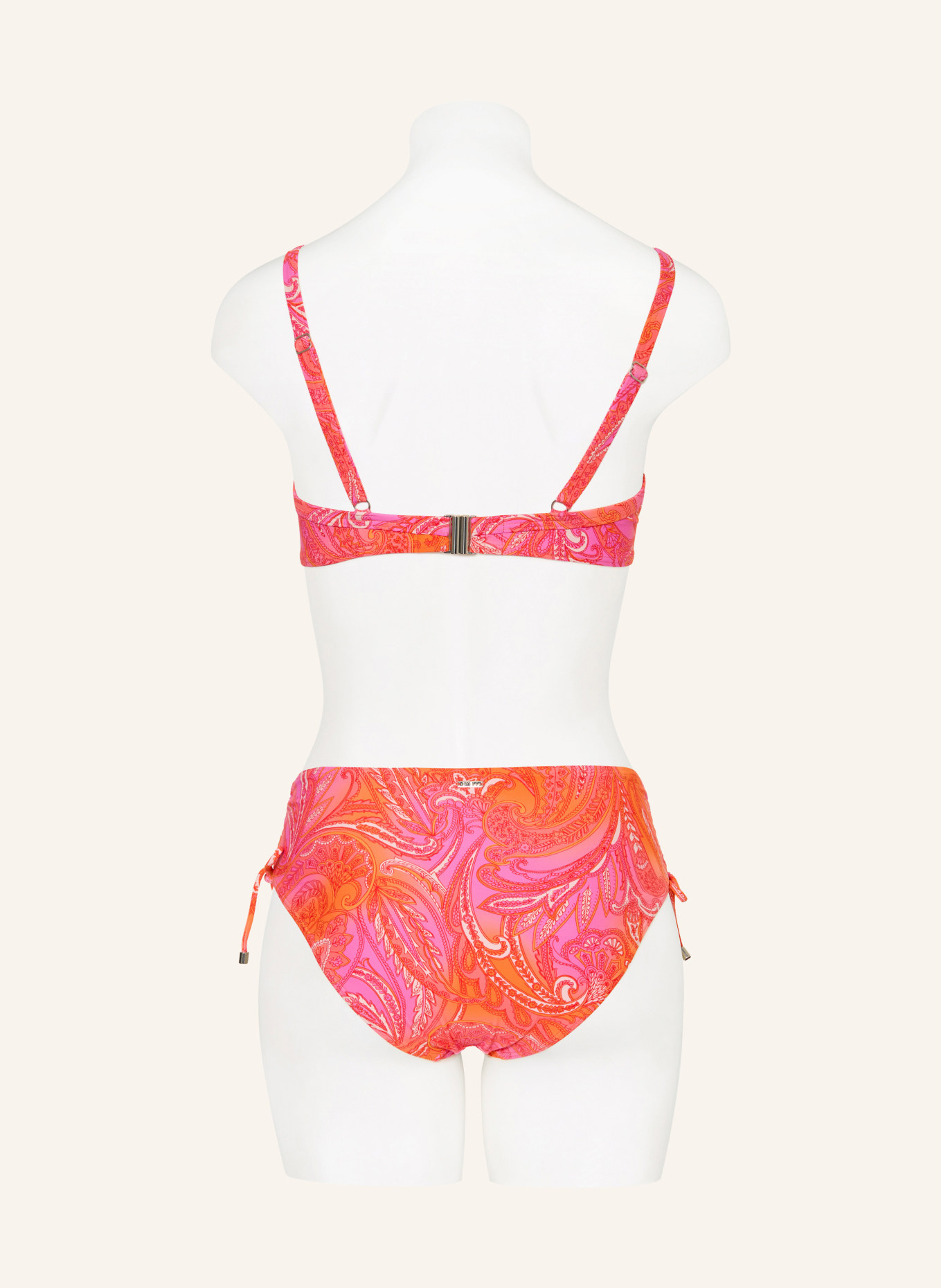 CYELL Bikiny s vysokým pasem PAISLEY BREEZE: ORANŽOVÁ / RŮŽOVÁ