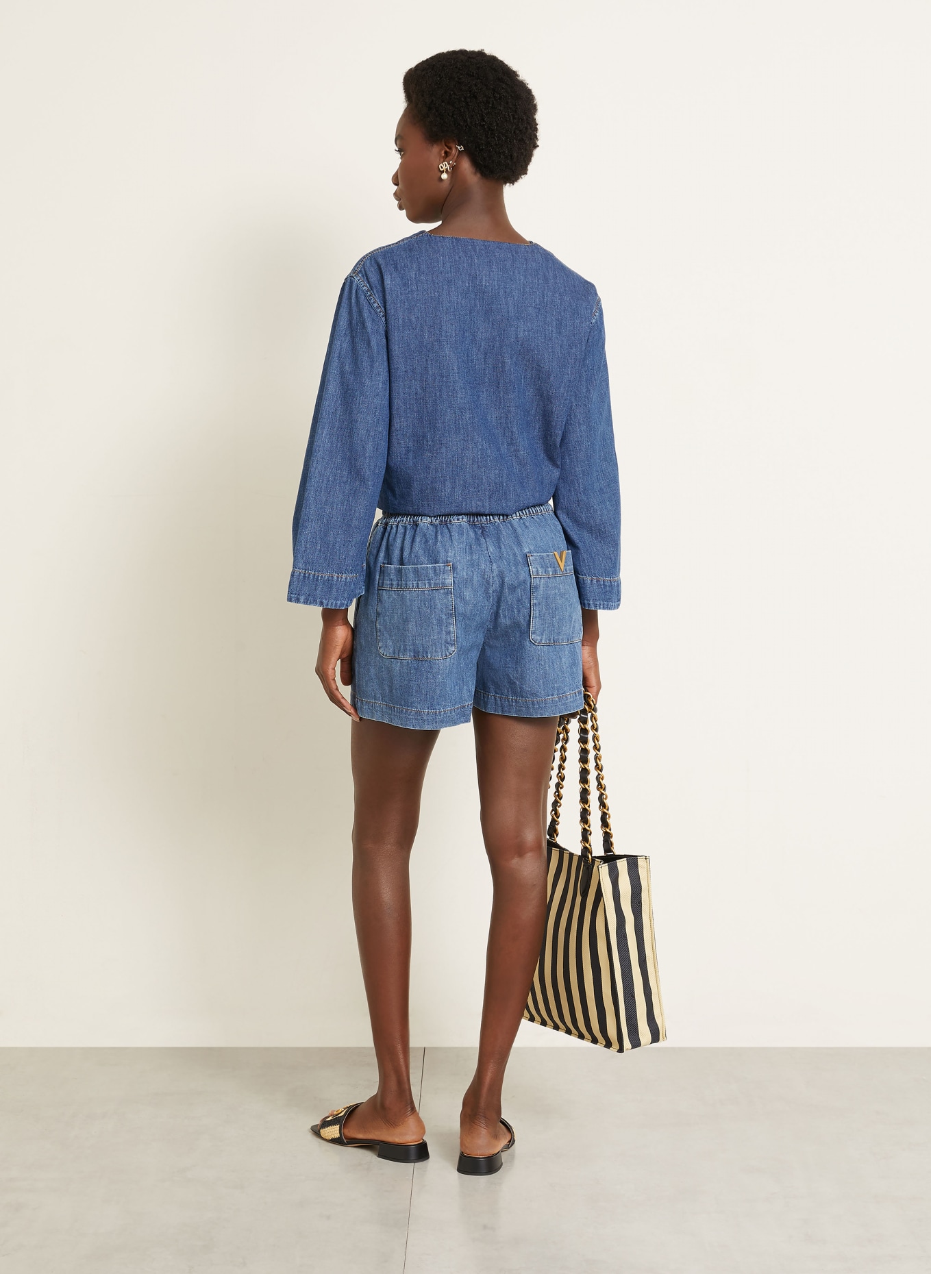 VALENTINO Jeansshorts: 558 MEDIUM BLUE DENIM
