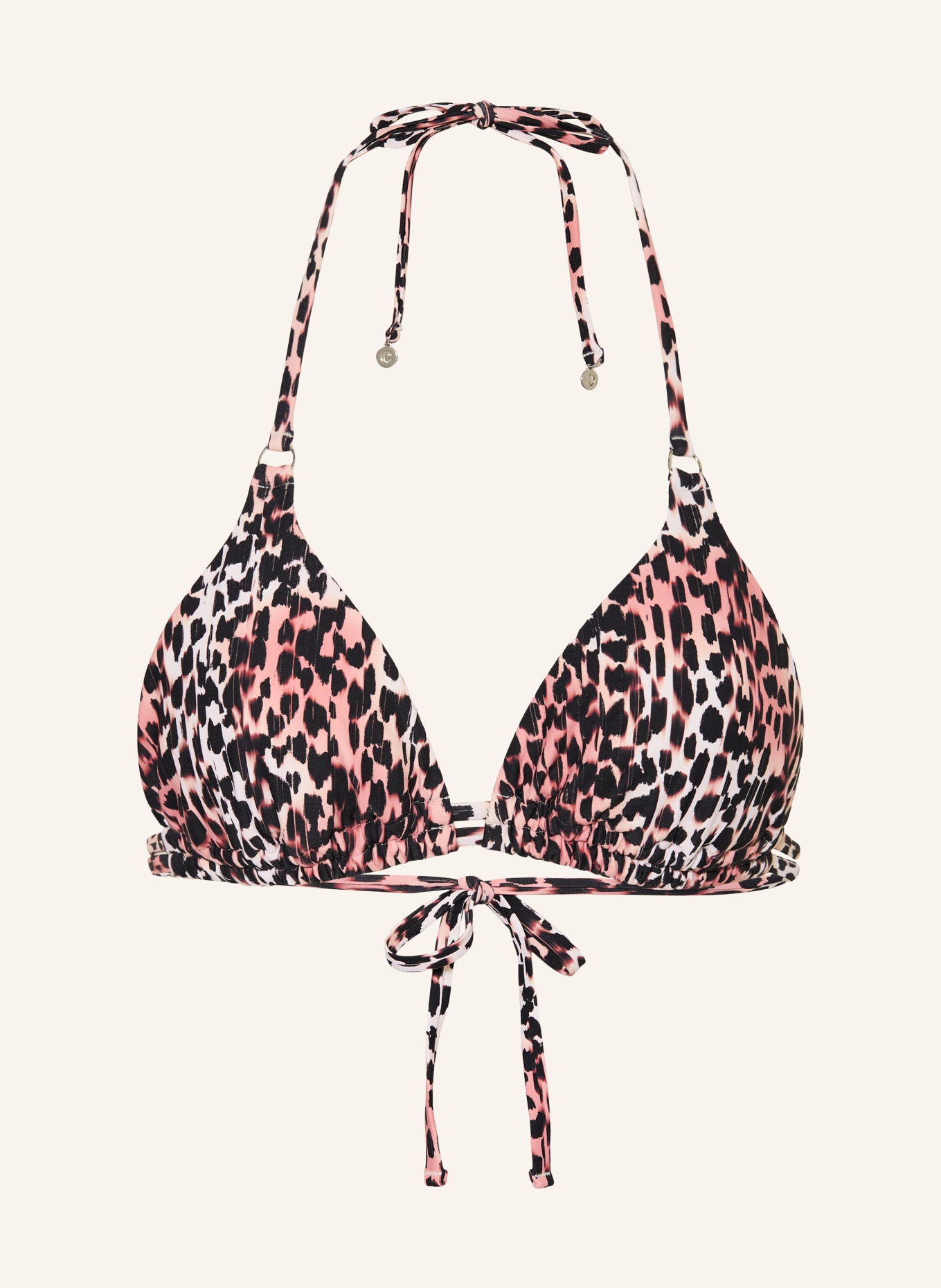 CYELL Triangel-Bikini-Top CHEETAH CHIC: BRAUN / CREME / SCHWARZ