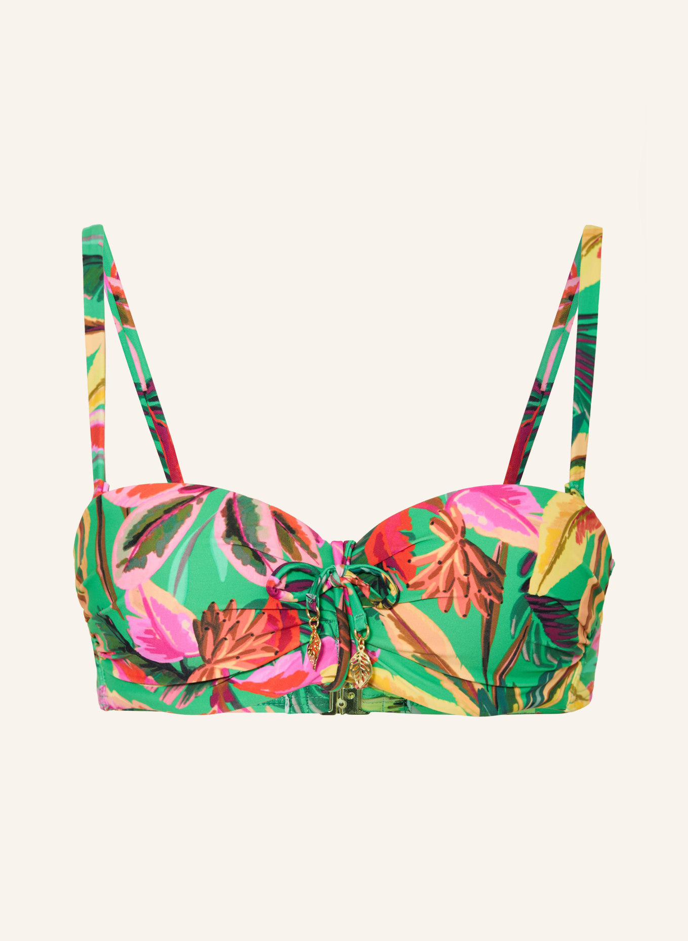 CYELL Bikiny s kosticemi FLORAL FOREST: ZELENÁ / RŮŽOVÁ / ŽLUTÁ