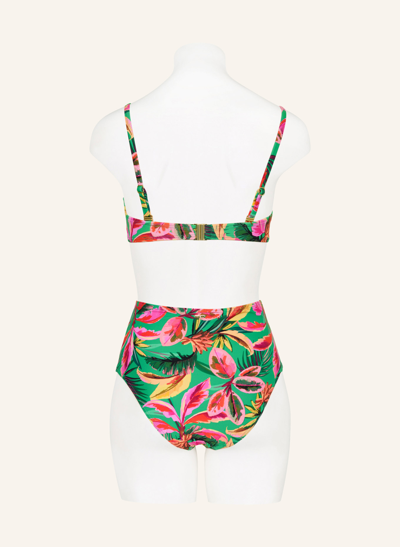 CYELL Bikiny s kosticemi FLORAL FOREST: ZELENÁ / RŮŽOVÁ / ŽLUTÁ