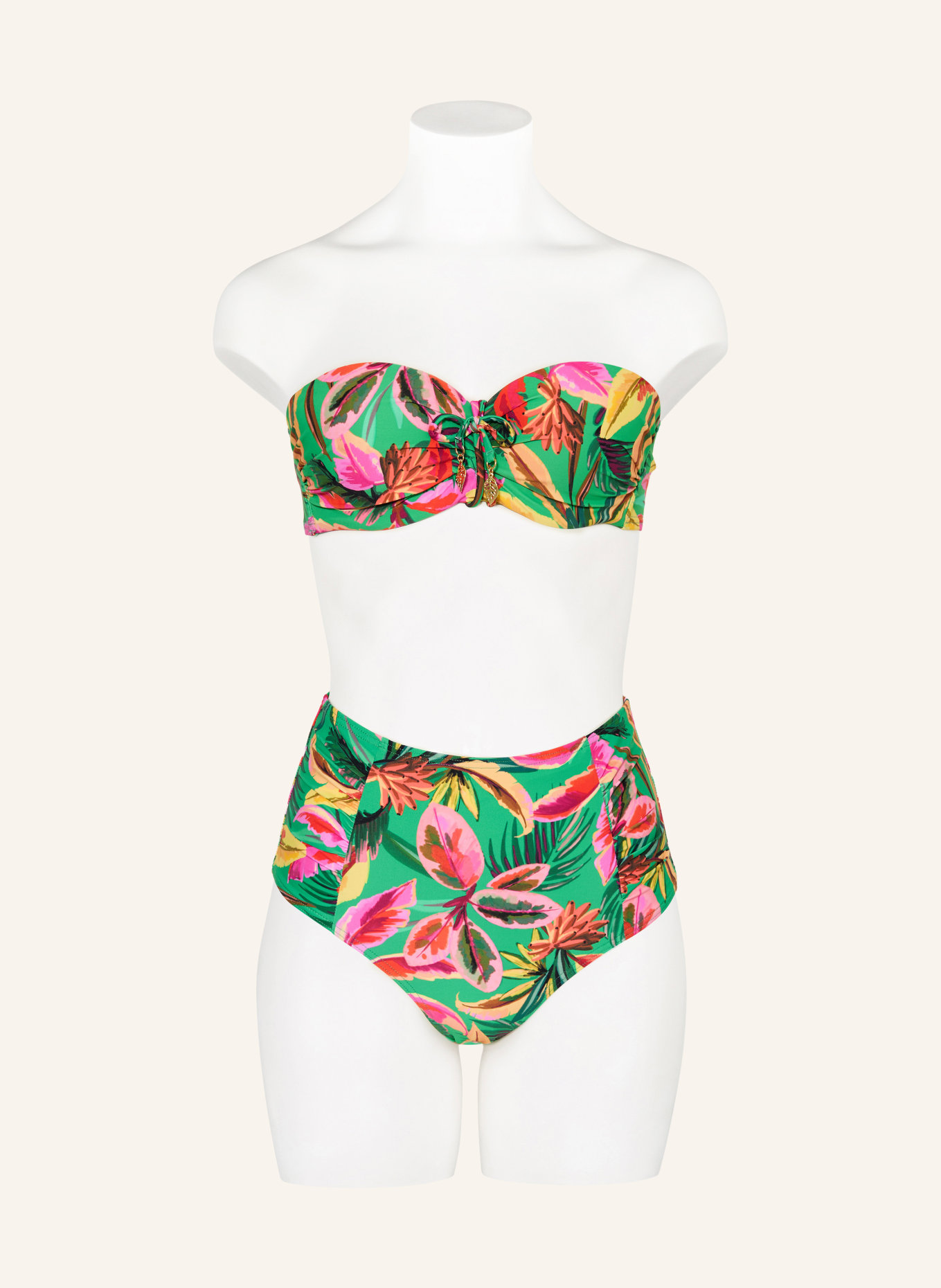 CYELL Bikiny s kosticemi FLORAL FOREST: ZELENÁ / RŮŽOVÁ / ŽLUTÁ