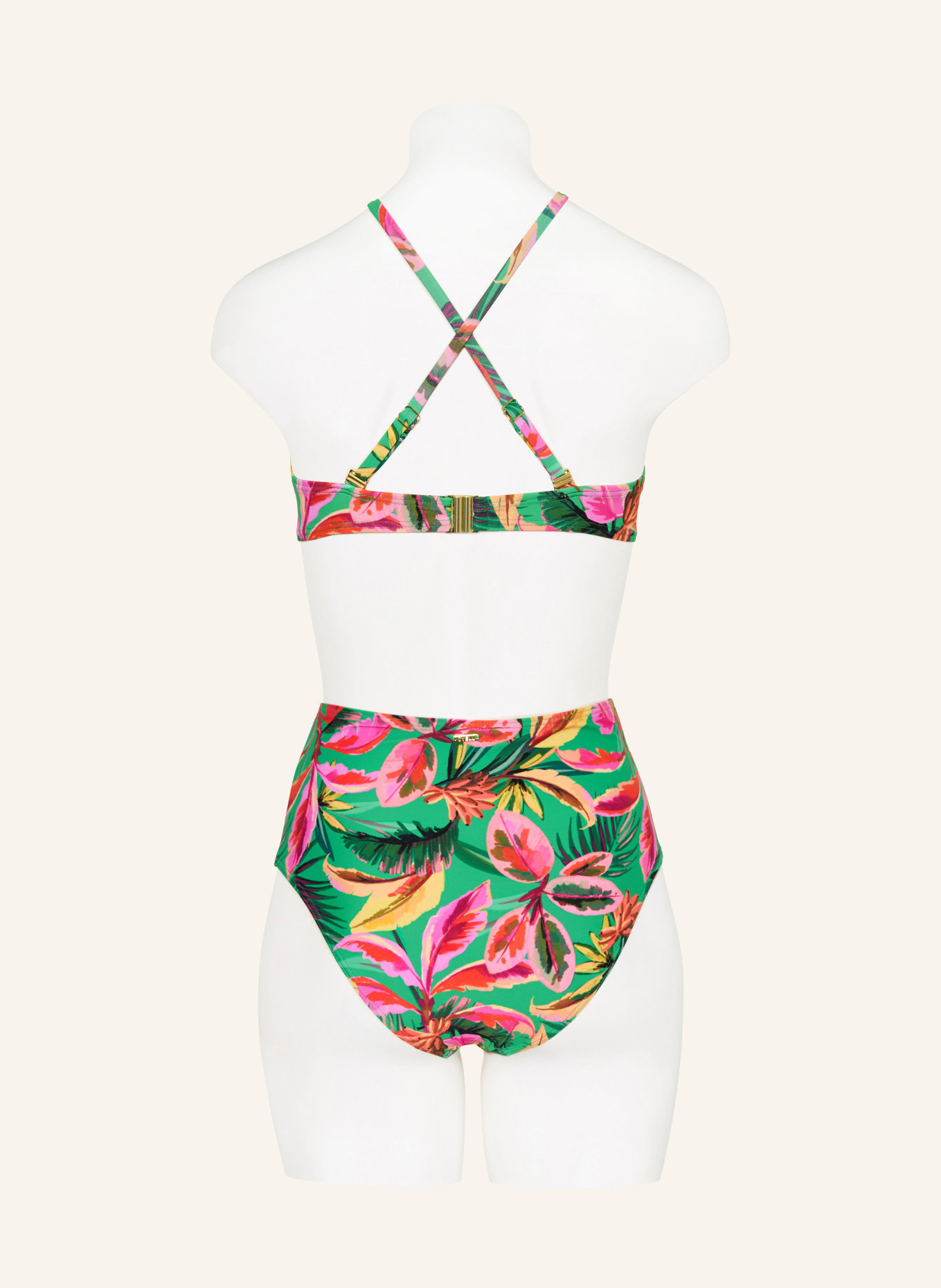 CYELL Bikiny s kosticemi FLORAL FOREST: ZELENÁ / RŮŽOVÁ / ŽLUTÁ