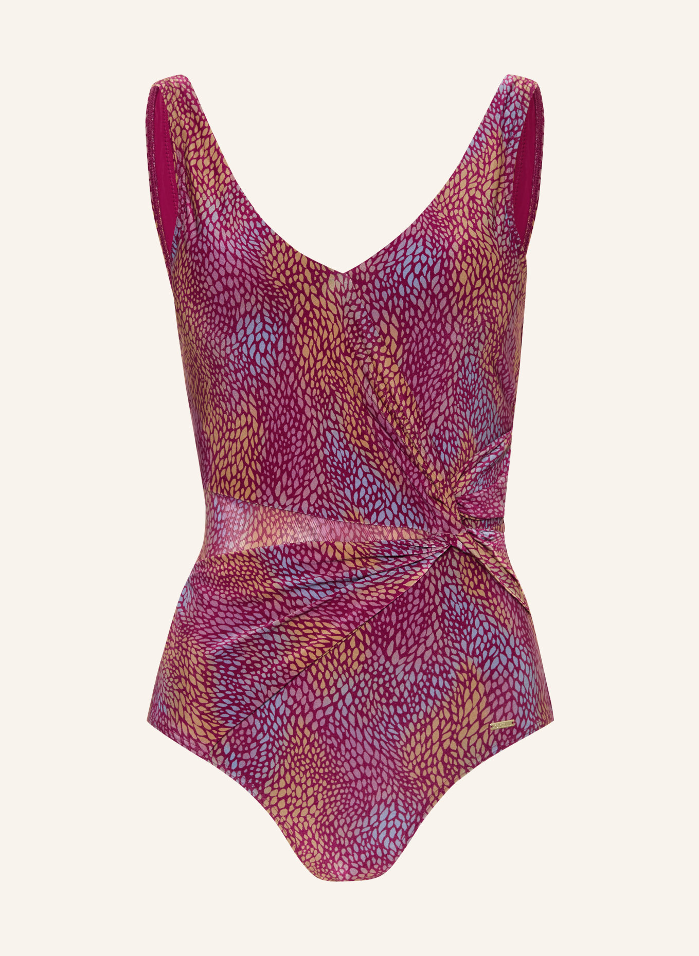 CYELL Maillot de bain BURGUNDY DROPS: FUCHSIA / JAUNE FONCÉ / BLEU CLAIR