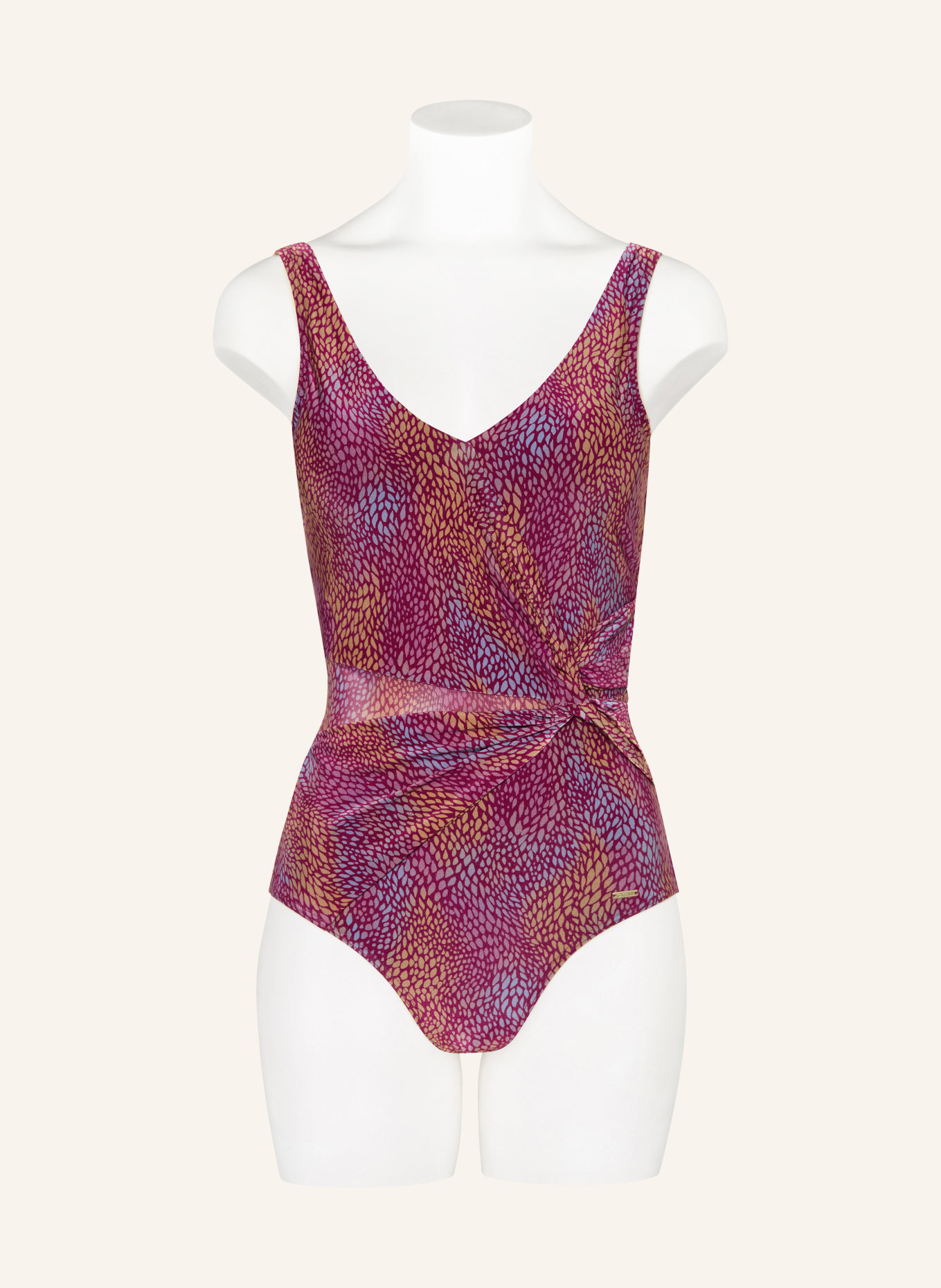 CYELL Maillot de bain BURGUNDY DROPS: FUCHSIA / JAUNE FONCÉ / BLEU CLAIR