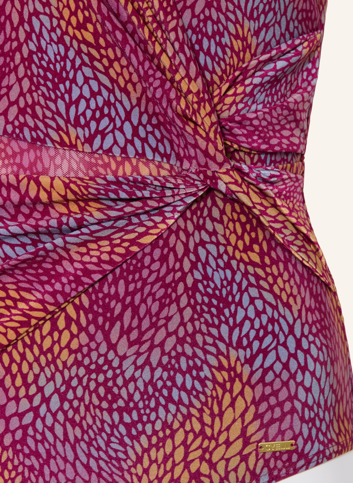 CYELL Maillot de bain BURGUNDY DROPS: FUCHSIA / JAUNE FONCÉ / BLEU CLAIR