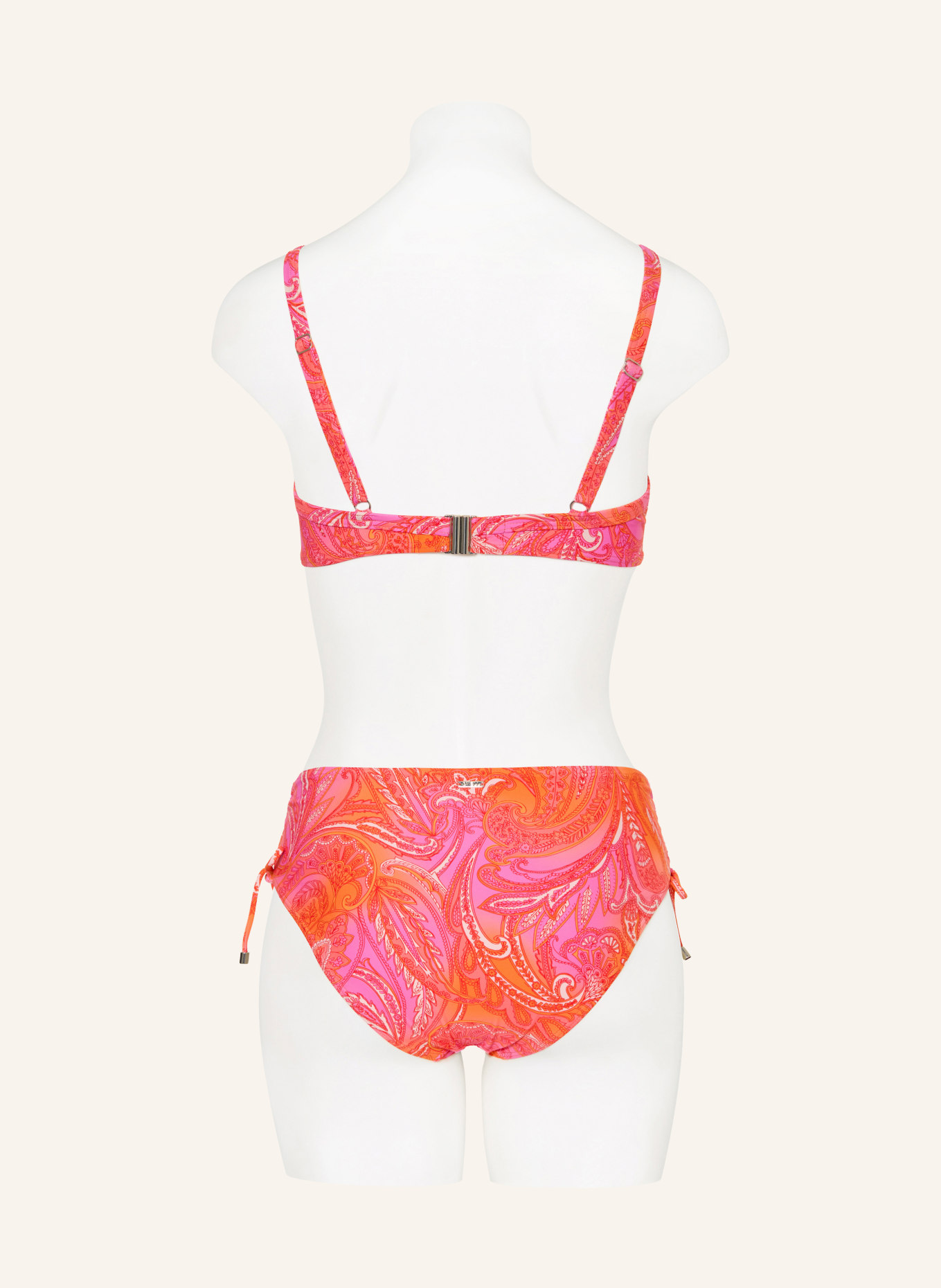CYELL Bikini top s kosticemi PAISLEY BREEZE: ORANŽOVÁ / RŮŽOVÁ