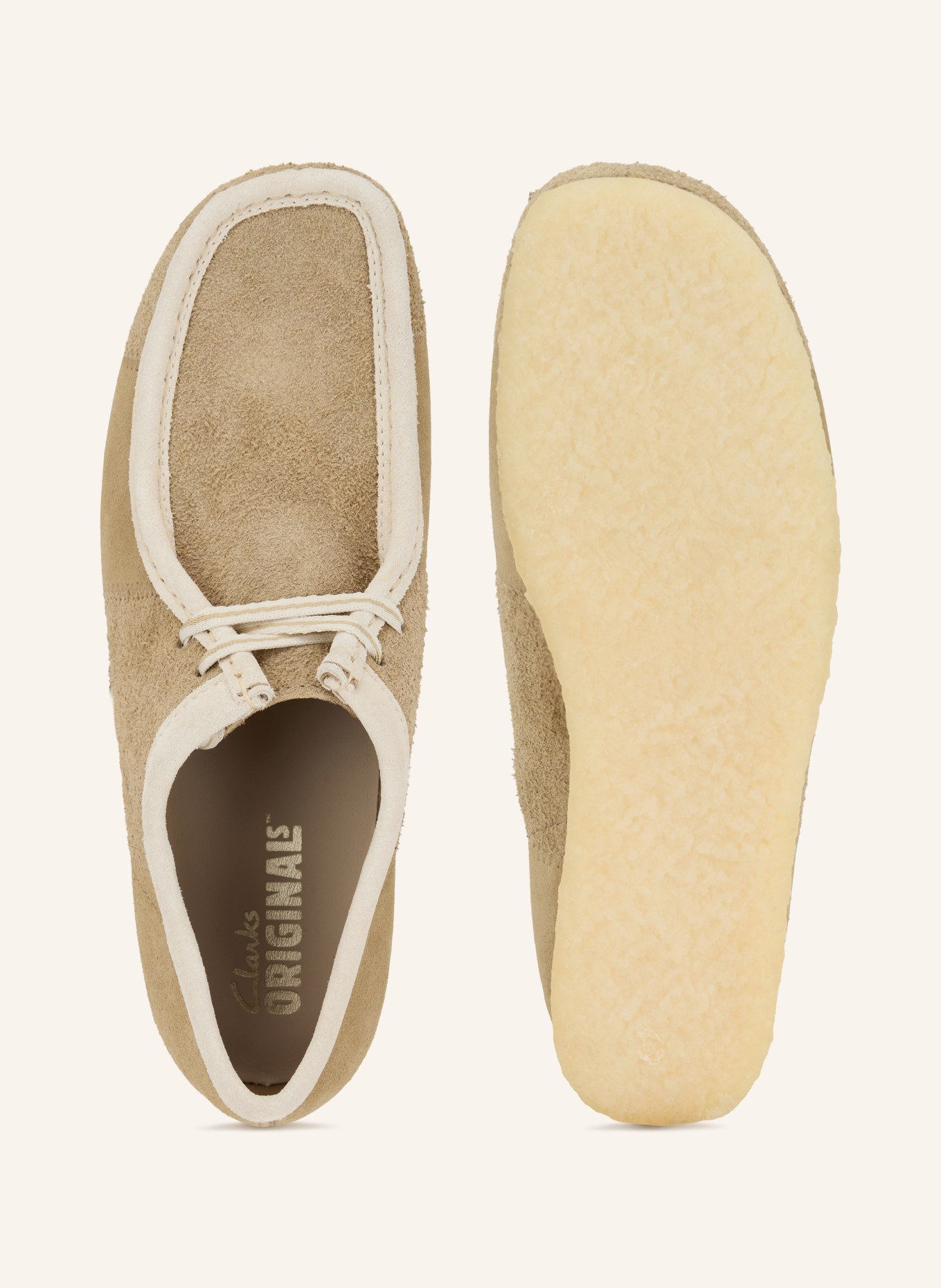Clarks ORIGINALS WALLABEE lace-ups: TAUPE / LIGHT BROWN