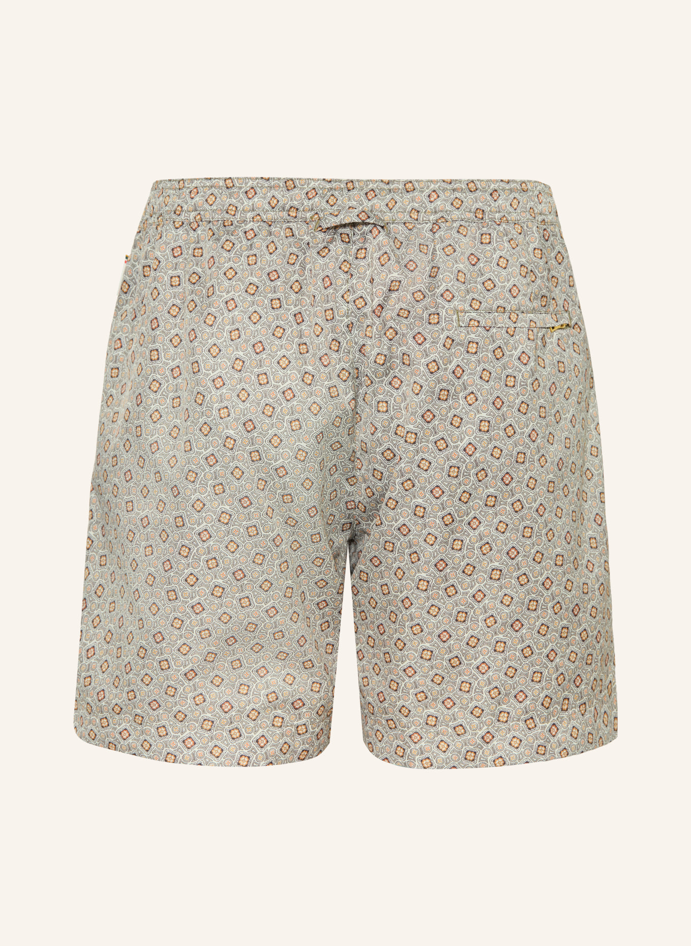 ORLEBAR BROWN BULLDOG DRAWCORD PETTOLA Swim Shorts: CREAM / GRAY / ORANGE