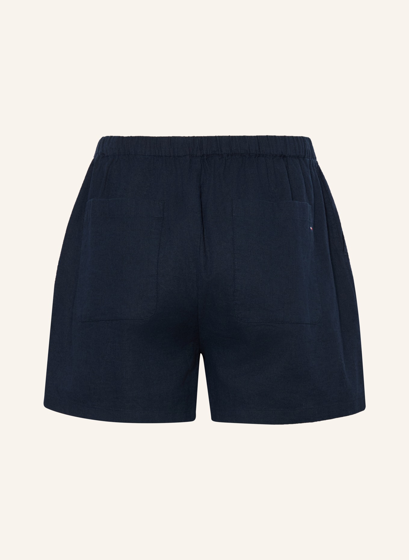 TOMMY HILFIGER Shorts mit Leinen: DUNKELBLAU
