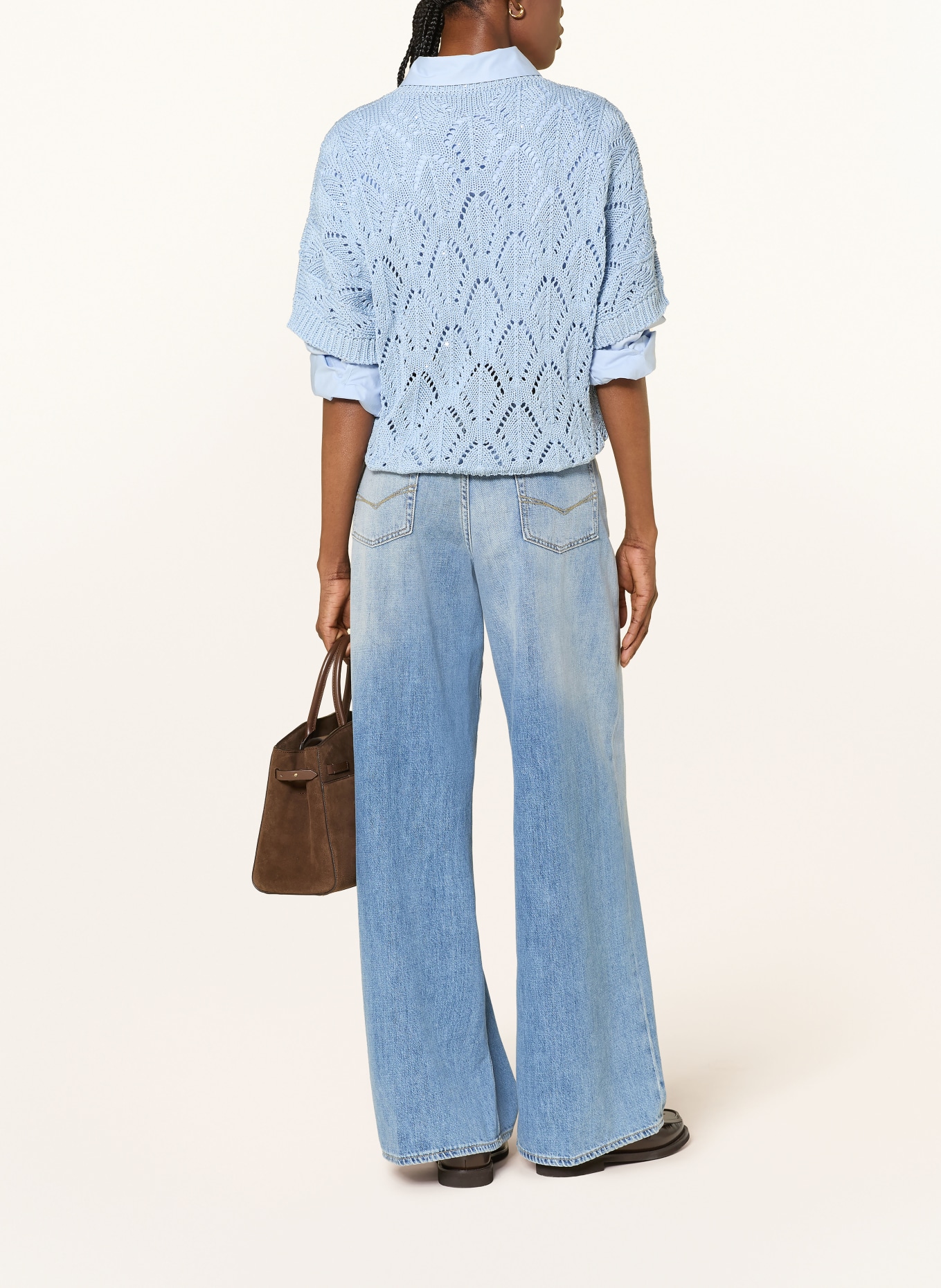 PESERICO Wide Leg Jeans: 961 Ink