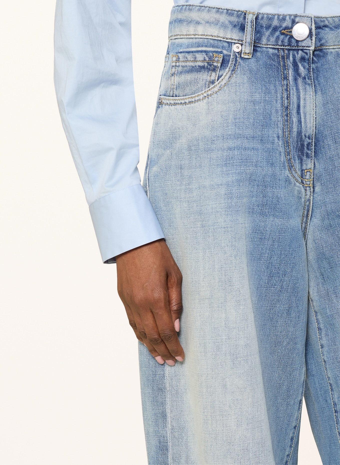 PESERICO Wide Leg Jeans: 961 Ink