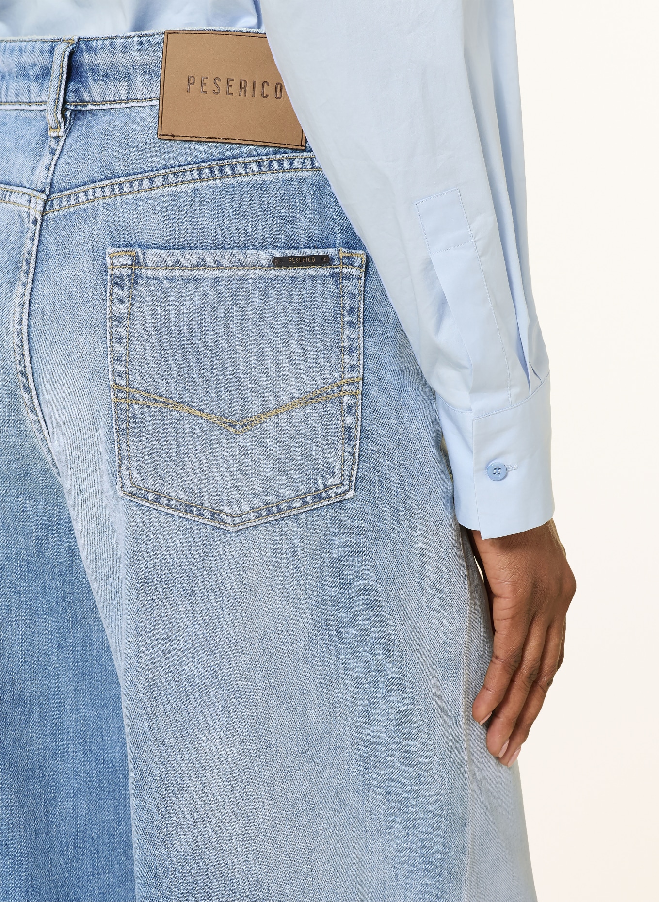 PESERICO Wide Leg Jeans: 961 Ink