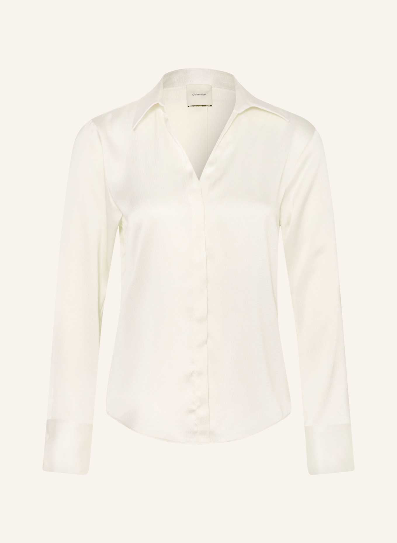 Calvin Klein Satinbluse: WEISS