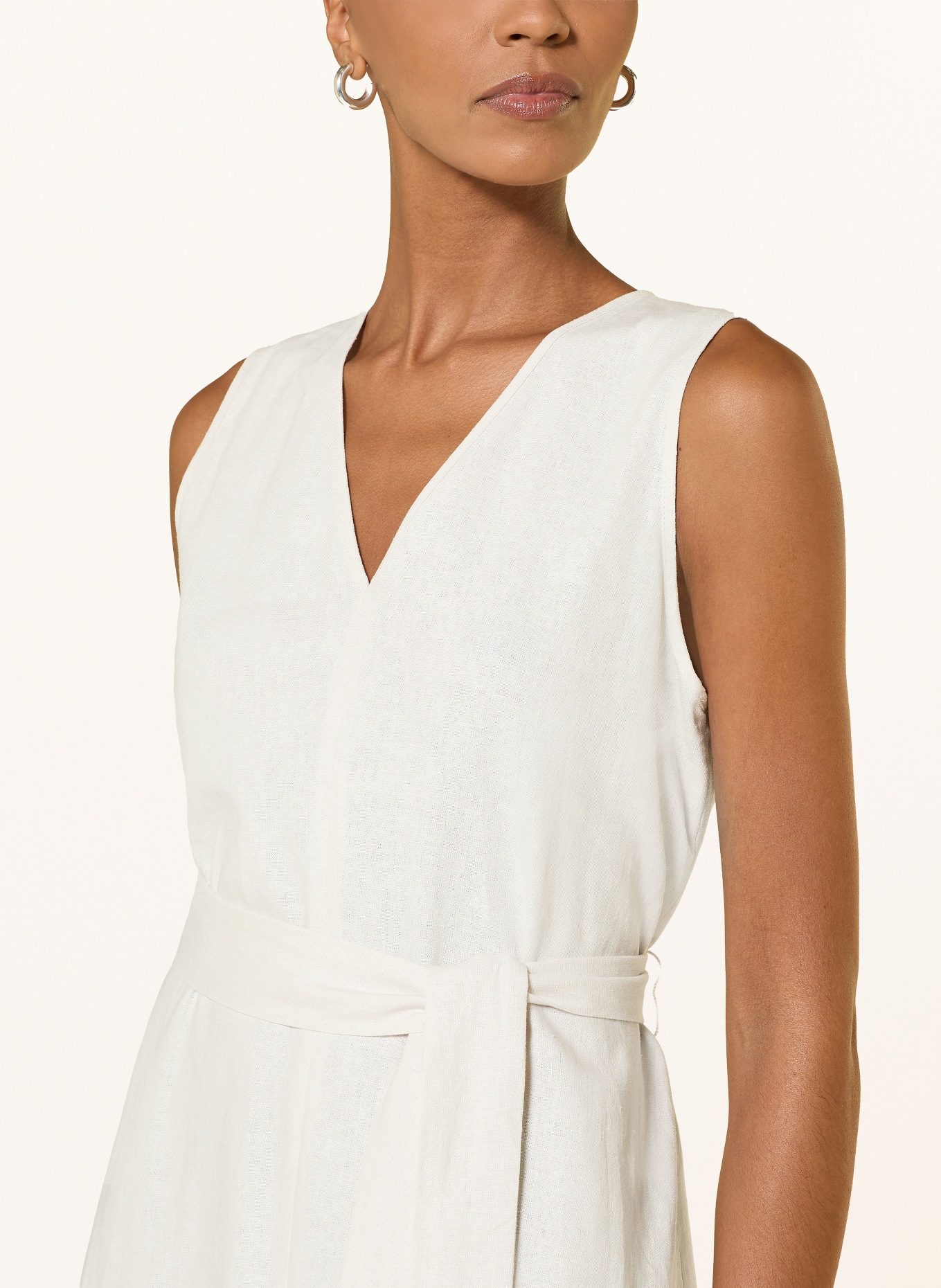 Calvin Klein Kleid mit Leinen: HELLGRAU