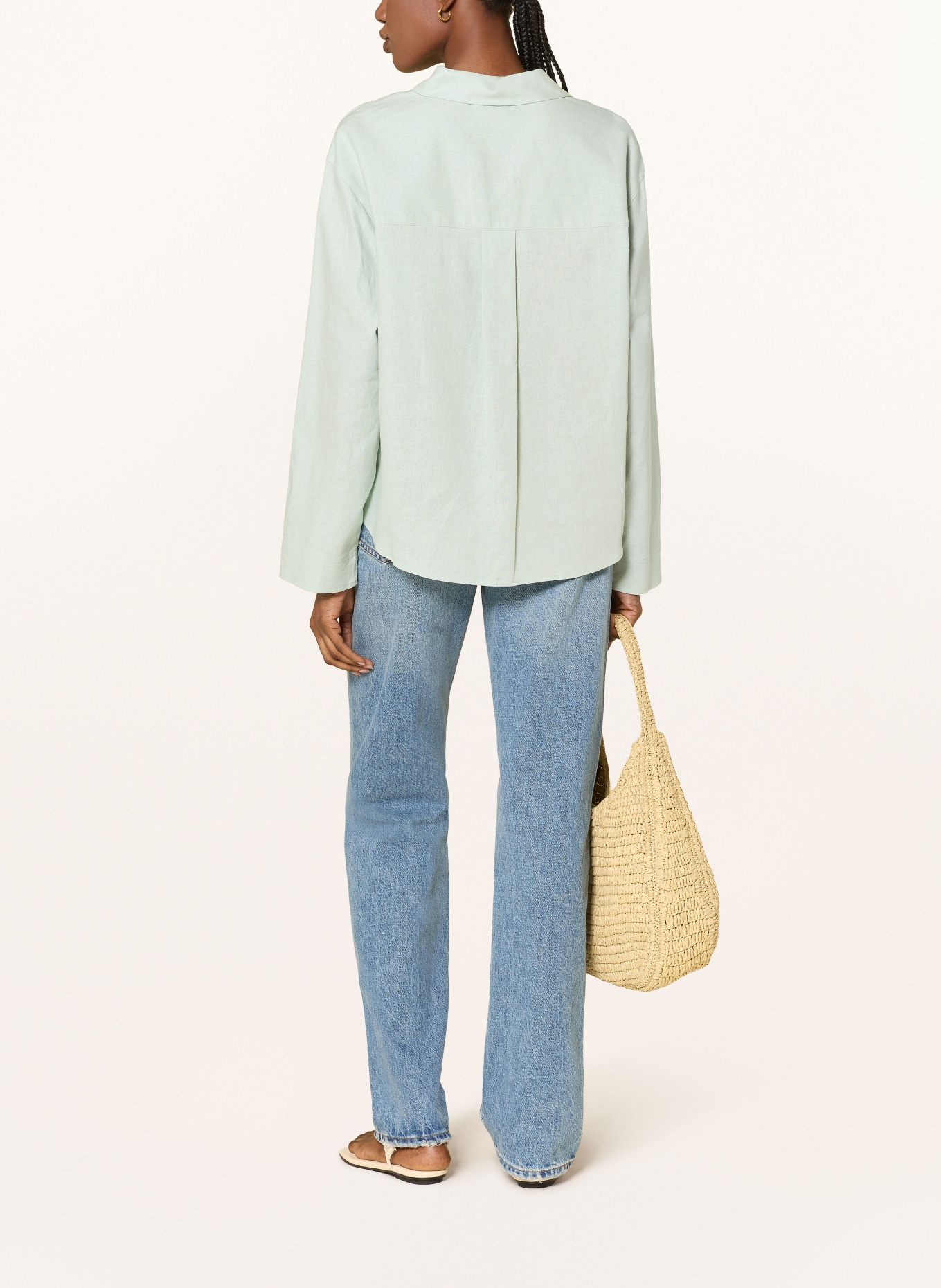 Calvin Klein Chemisier en lin: MENTHE